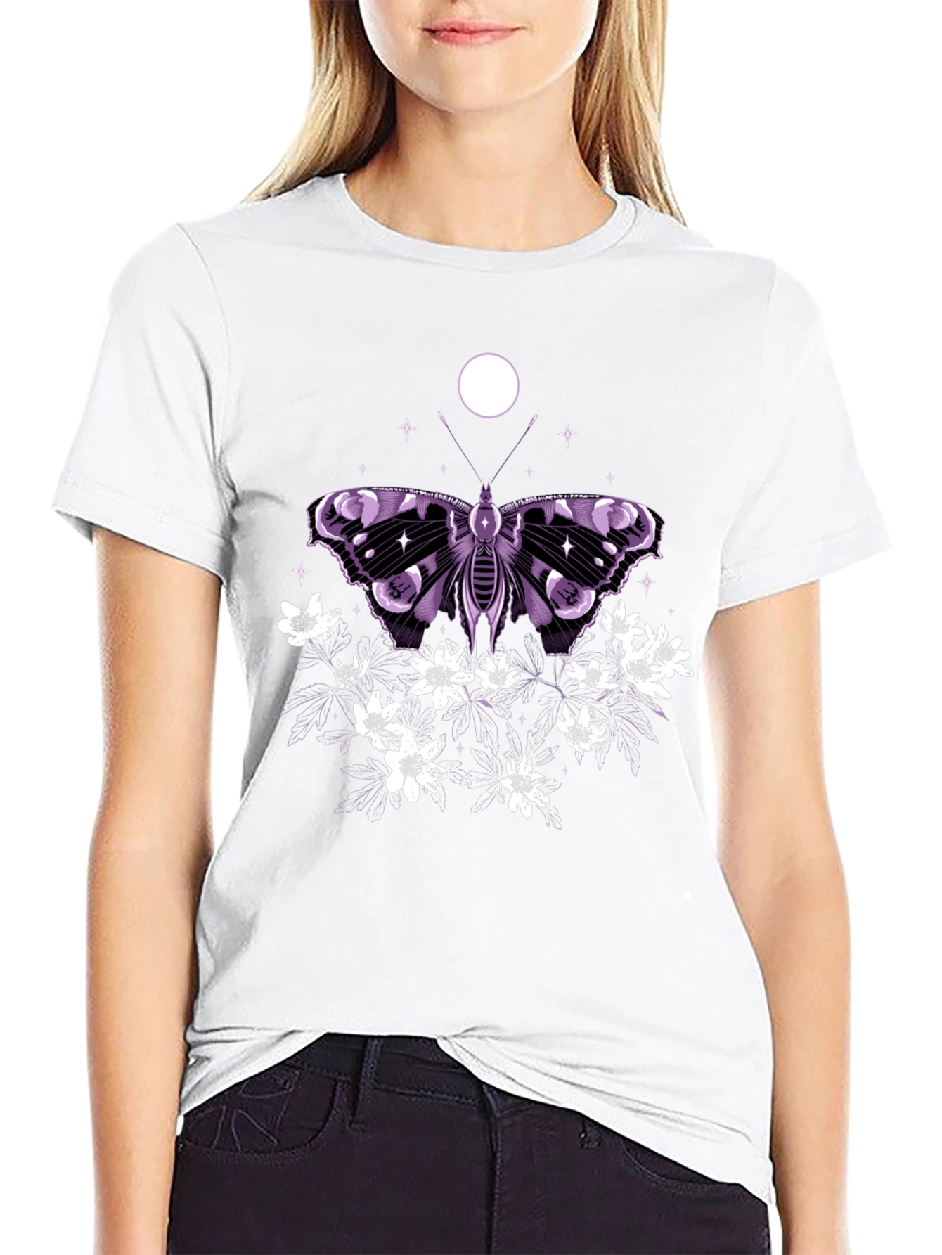 Butterfly & Flowers Graphic Tee