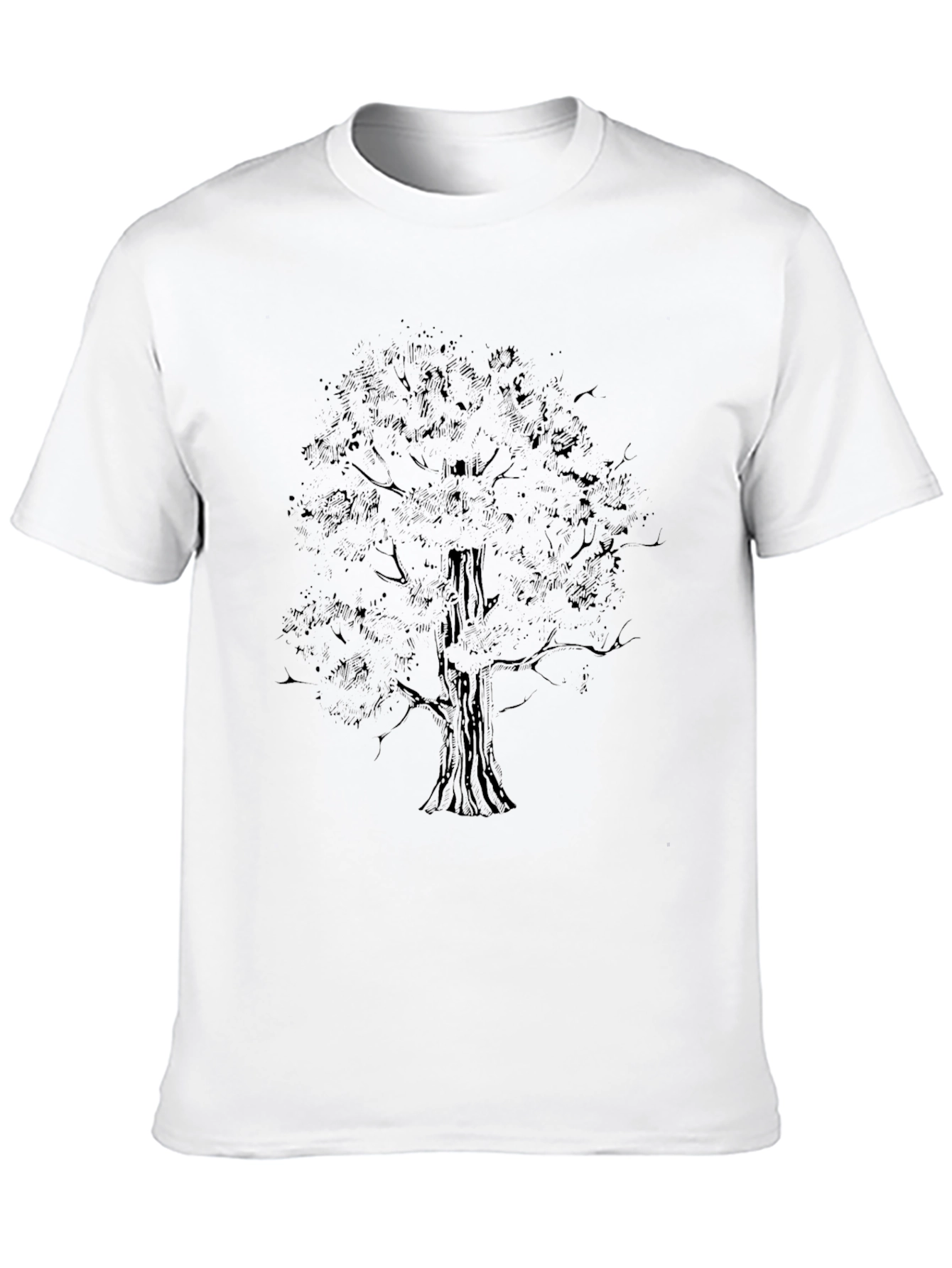 Black Tree Graphic Tee - Nature Inspired Menswear