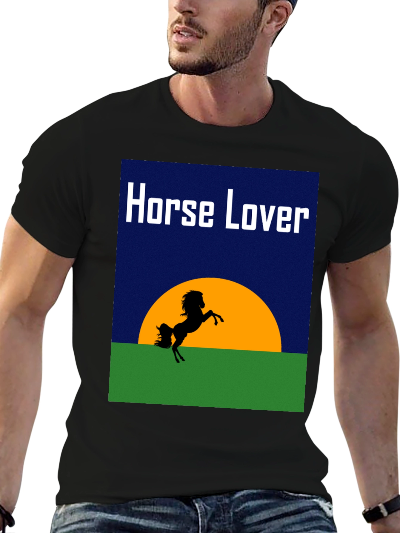 Horse Lover T-Shirt: Equestrian Sunset Tee