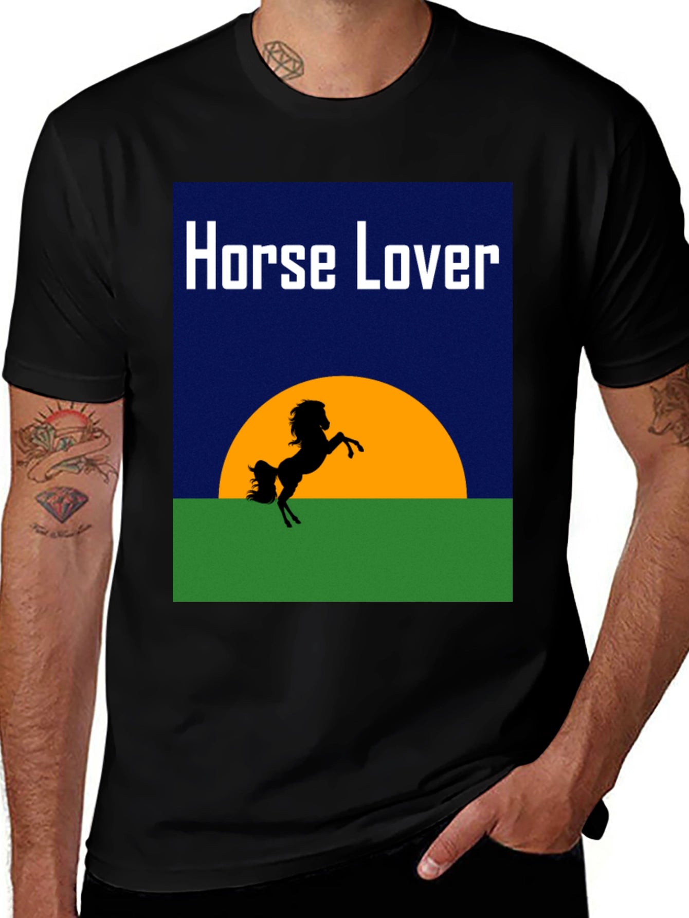 Horse Lover T-Shirt: Equestrian Sunset Tee