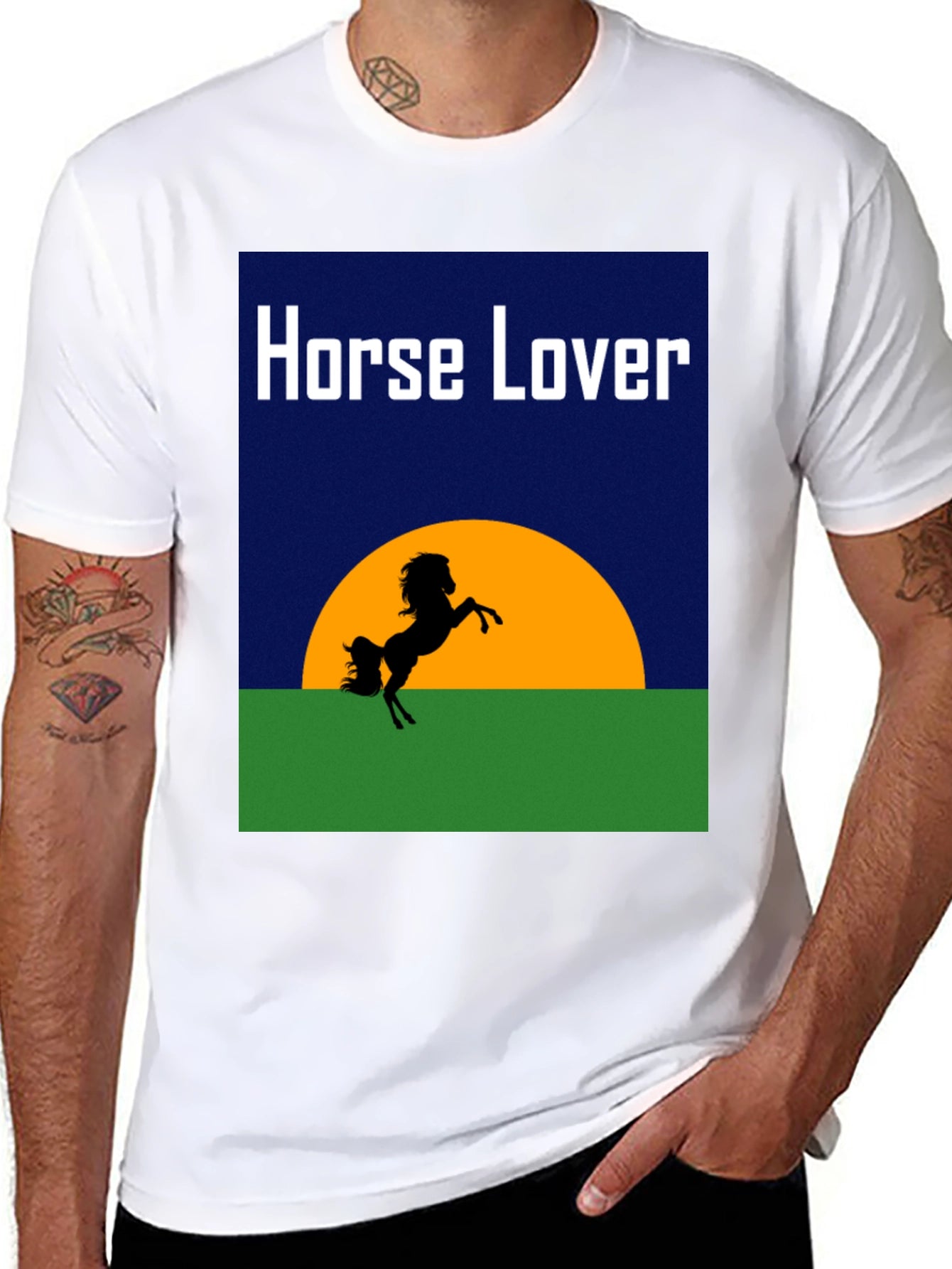 Horse Lover T-Shirt: Equestrian Sunset Tee
