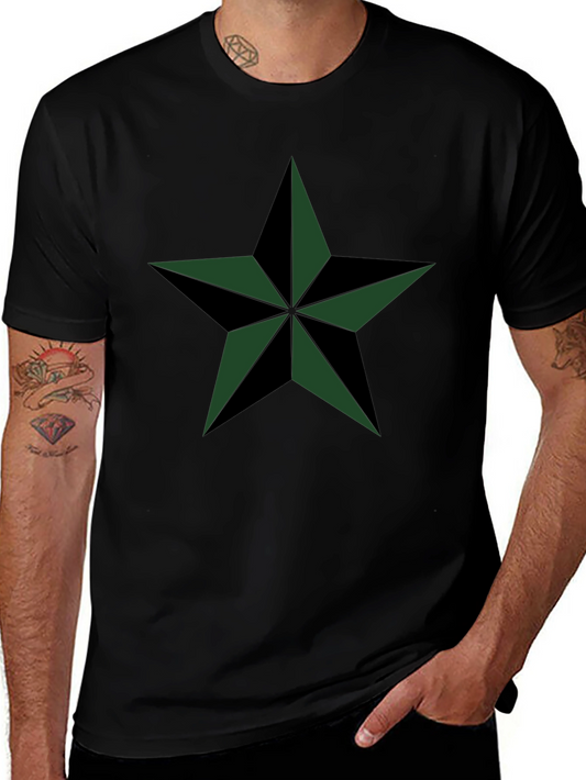 Stylish Black T-Shirt with Star Design