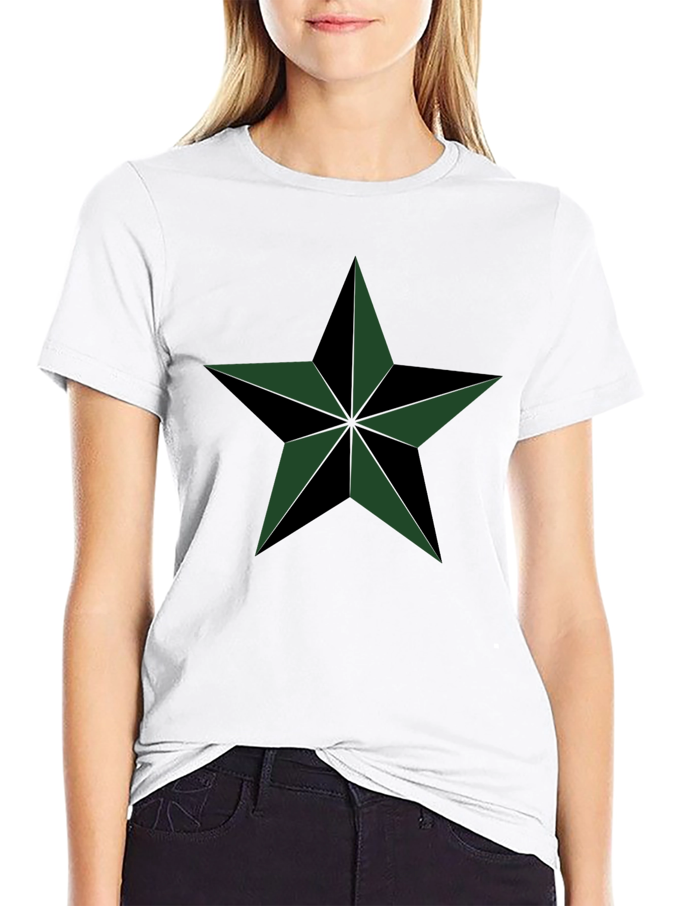 Stylish Black T-Shirt with Star Design