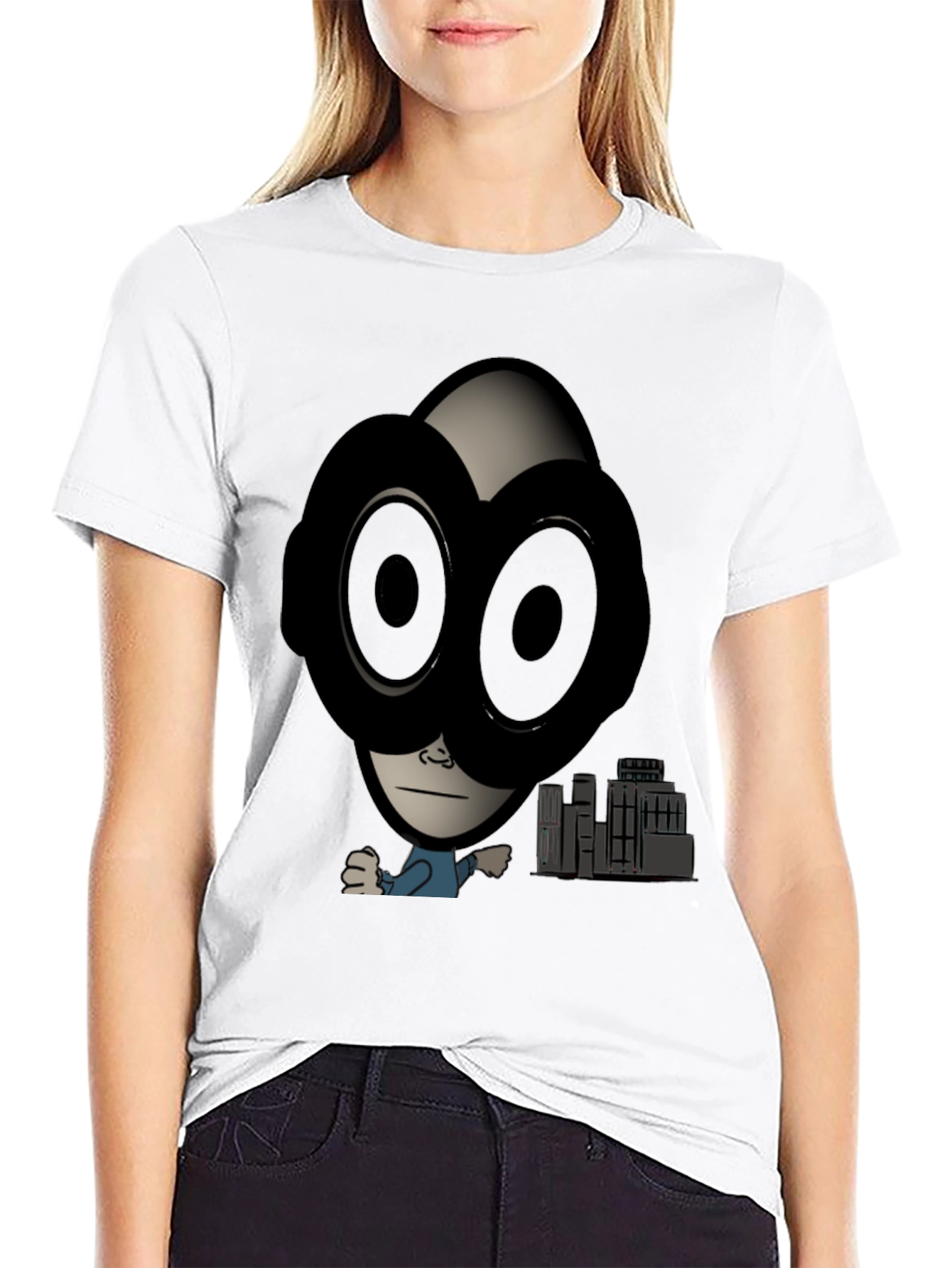 Unique Graphic Print T-Shirt - Urban Cartoon Design