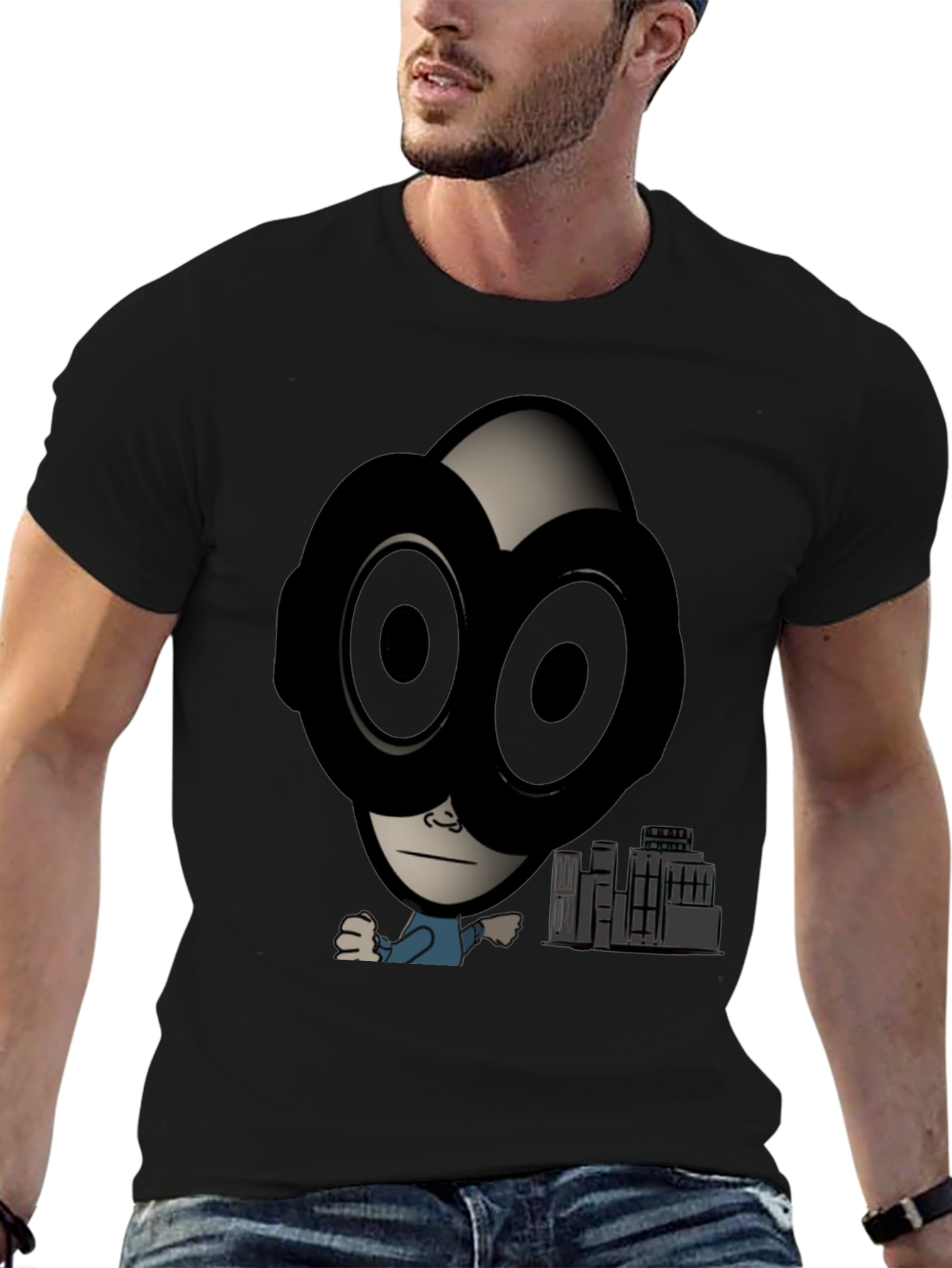 Unique Graphic Print T-Shirt - Urban Cartoon Design
