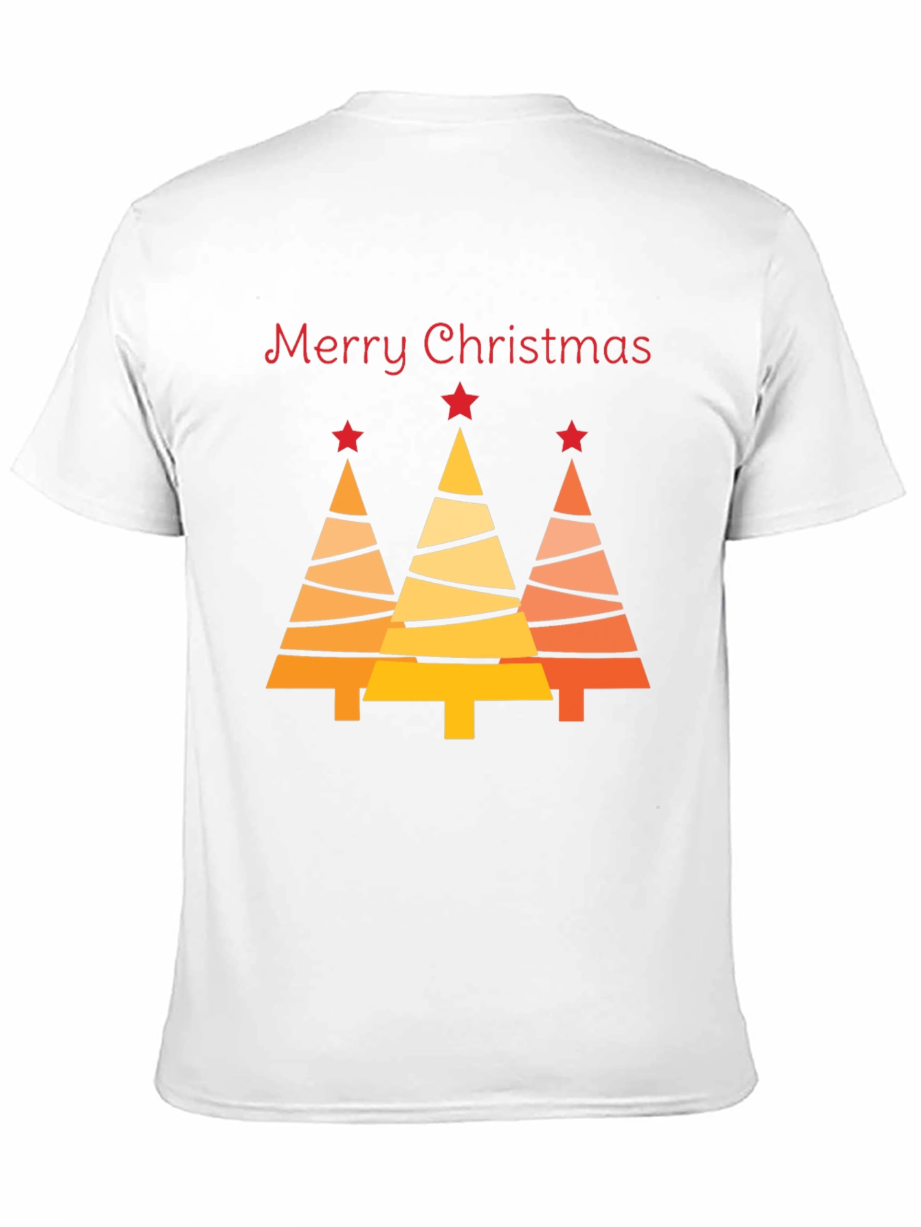 Festive Merry Christmas Tree Graphic Tee - Holiday Season