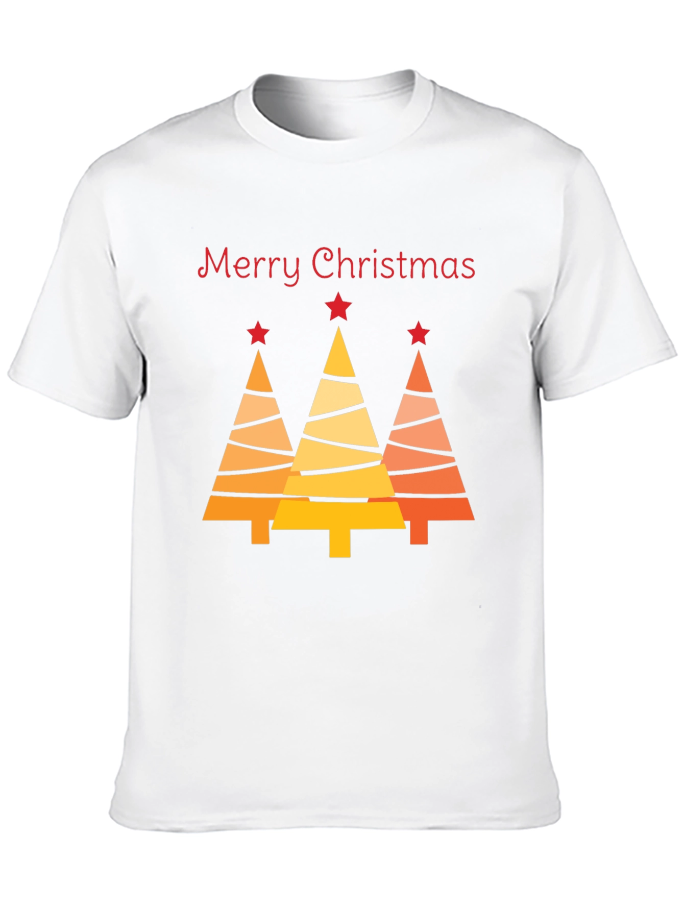 Festive Merry Christmas Tree Graphic Tee - Holiday Season
