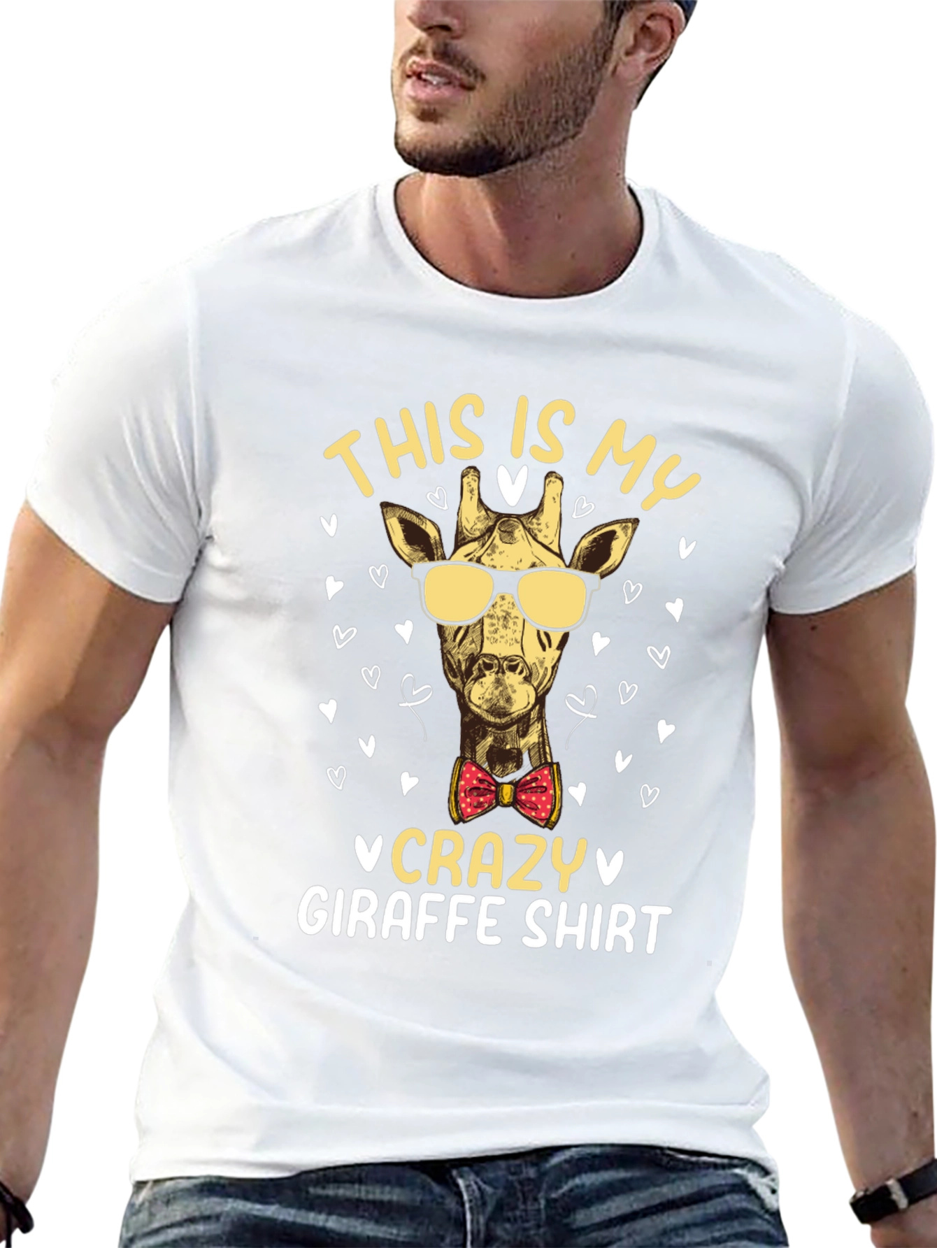 Crazy Giraffe T-Shirt - Novelty Animal Tee