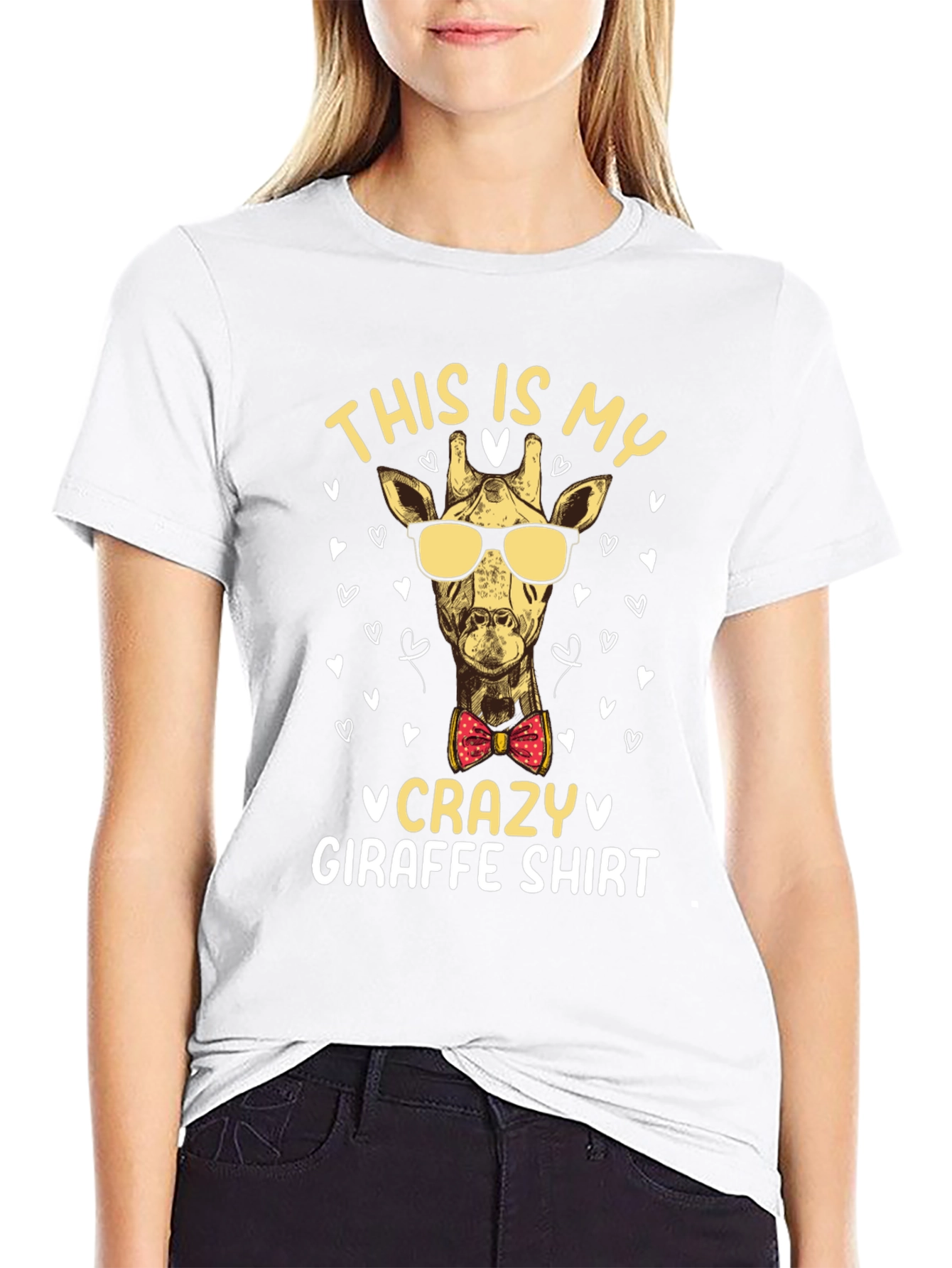 Crazy Giraffe T-Shirt - Novelty Animal Tee