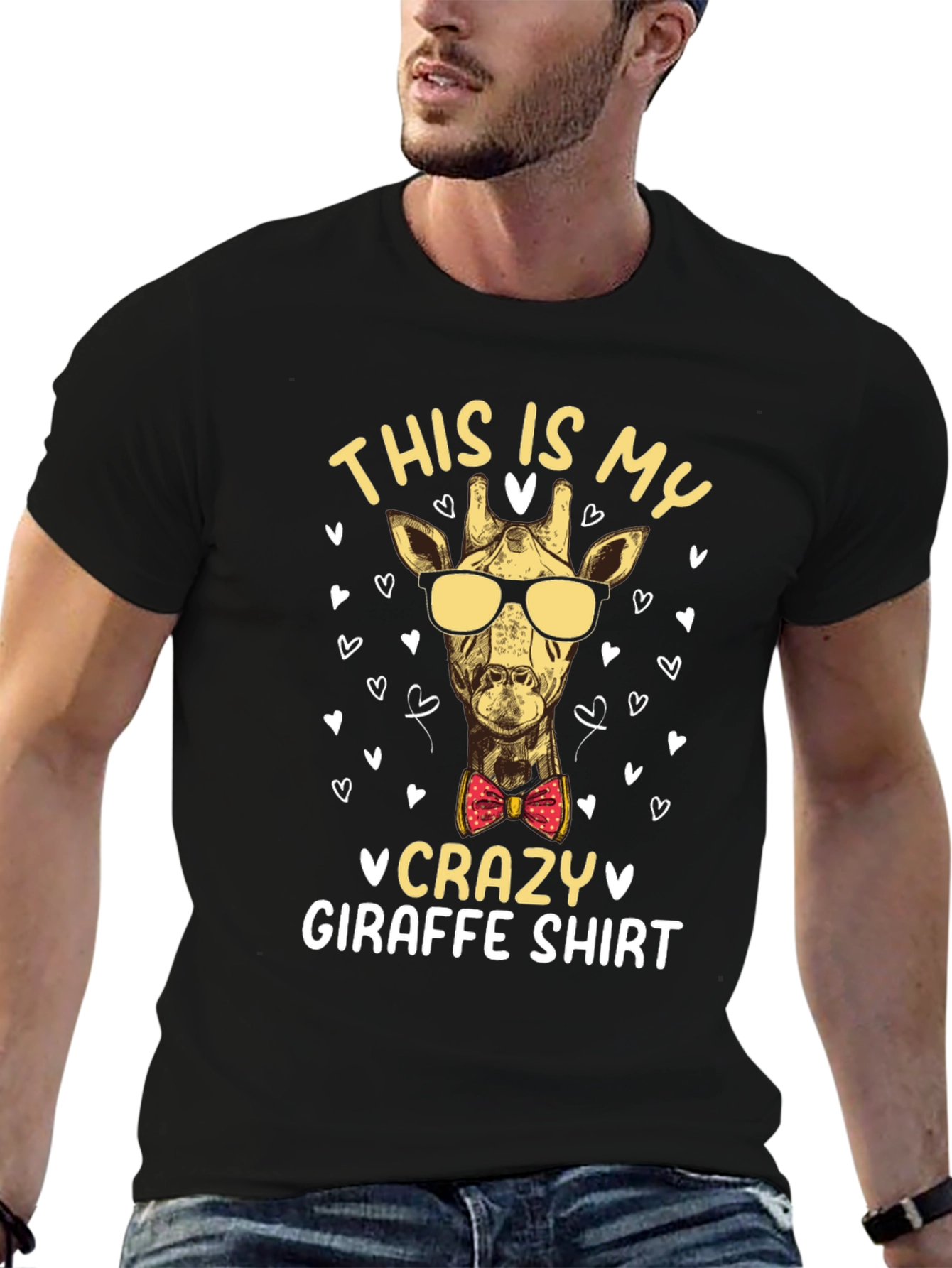 Crazy Giraffe T-Shirt - Novelty Animal Tee