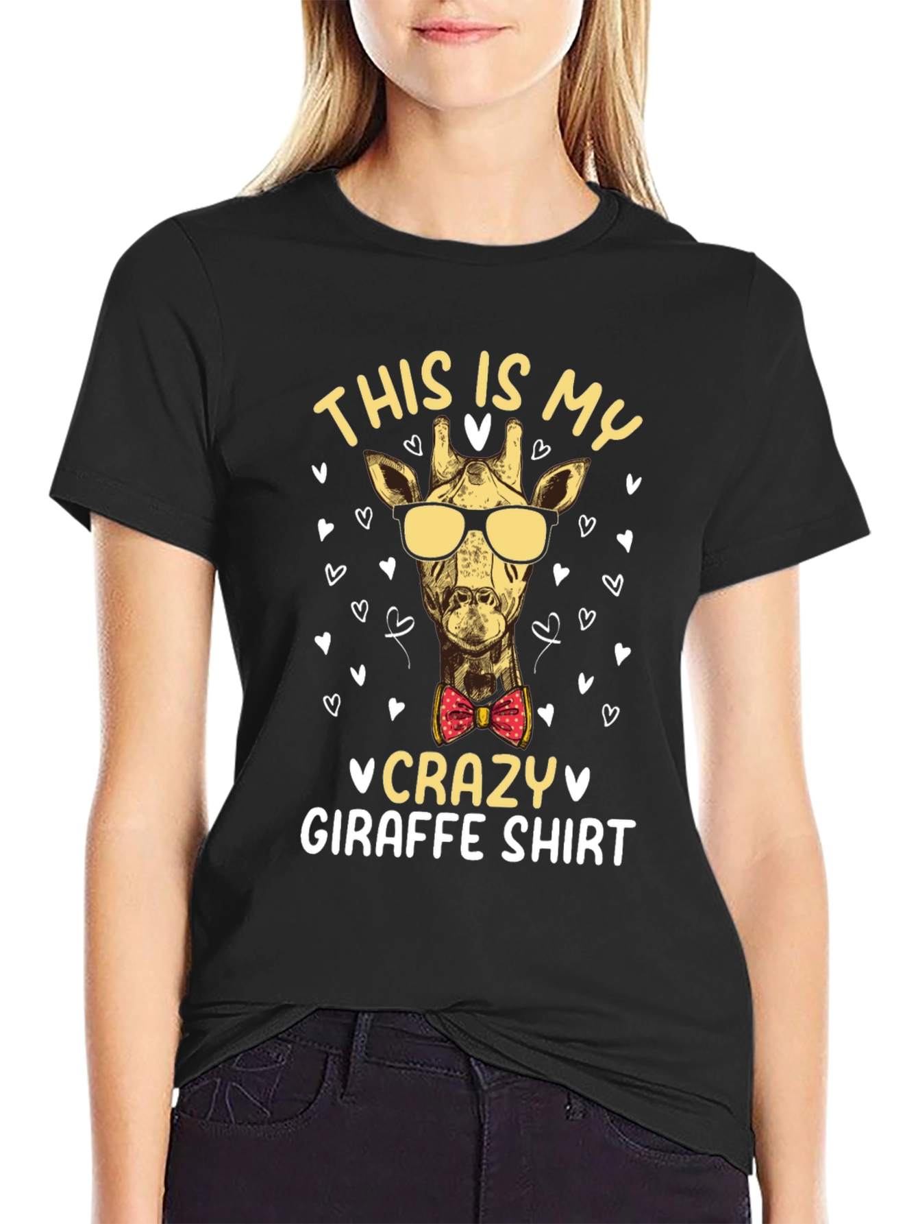 Crazy Giraffe T-Shirt - Novelty Animal Tee