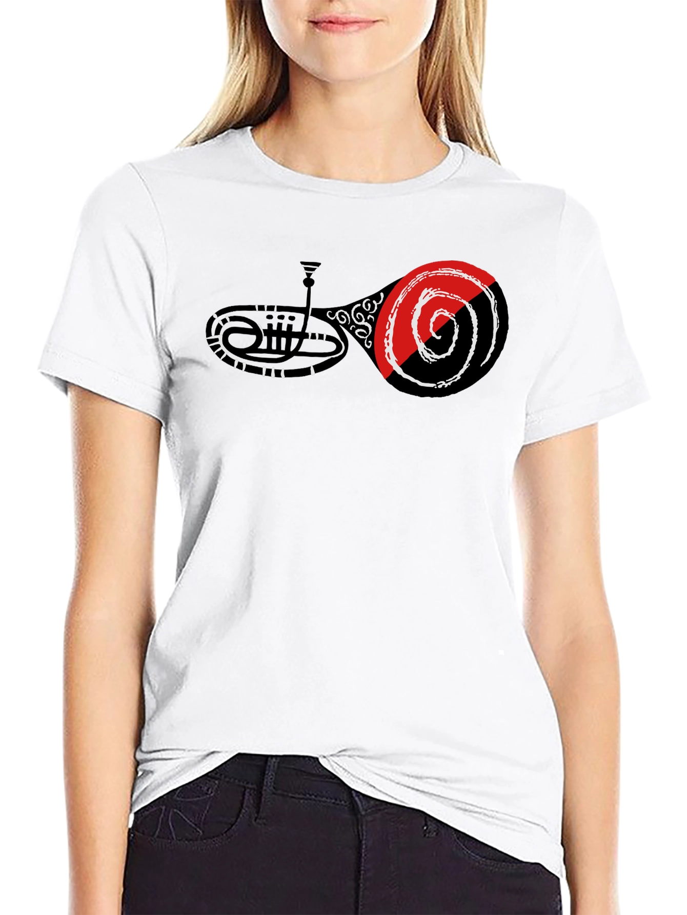 Abstract Music Graphic Tee - Black