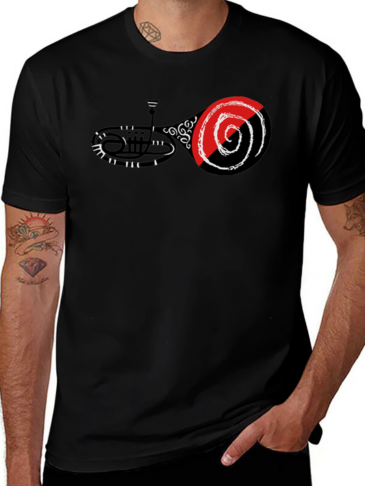 Abstract Music Graphic Tee - Black