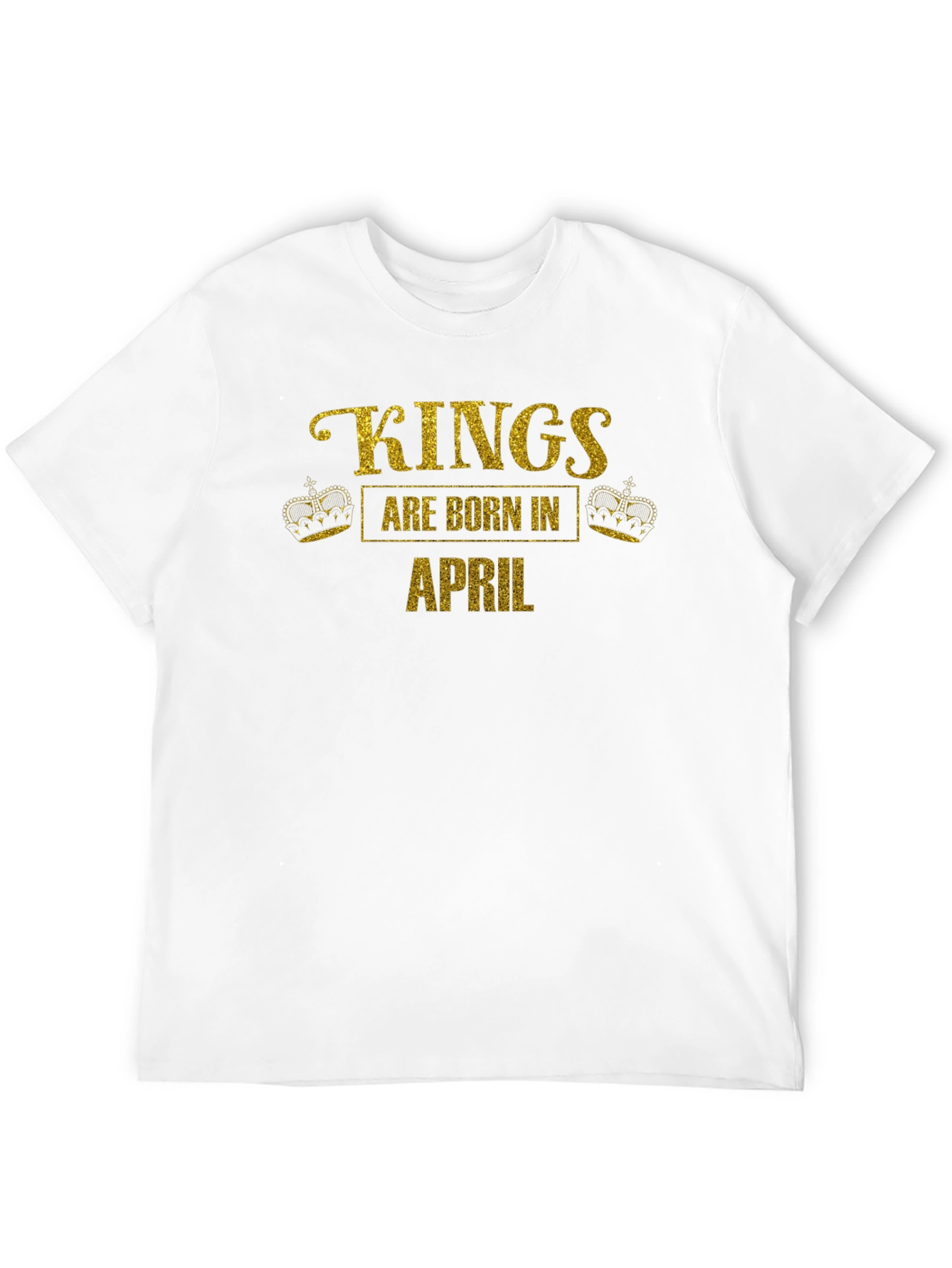 Kings Are Born In April Black T-Shirt