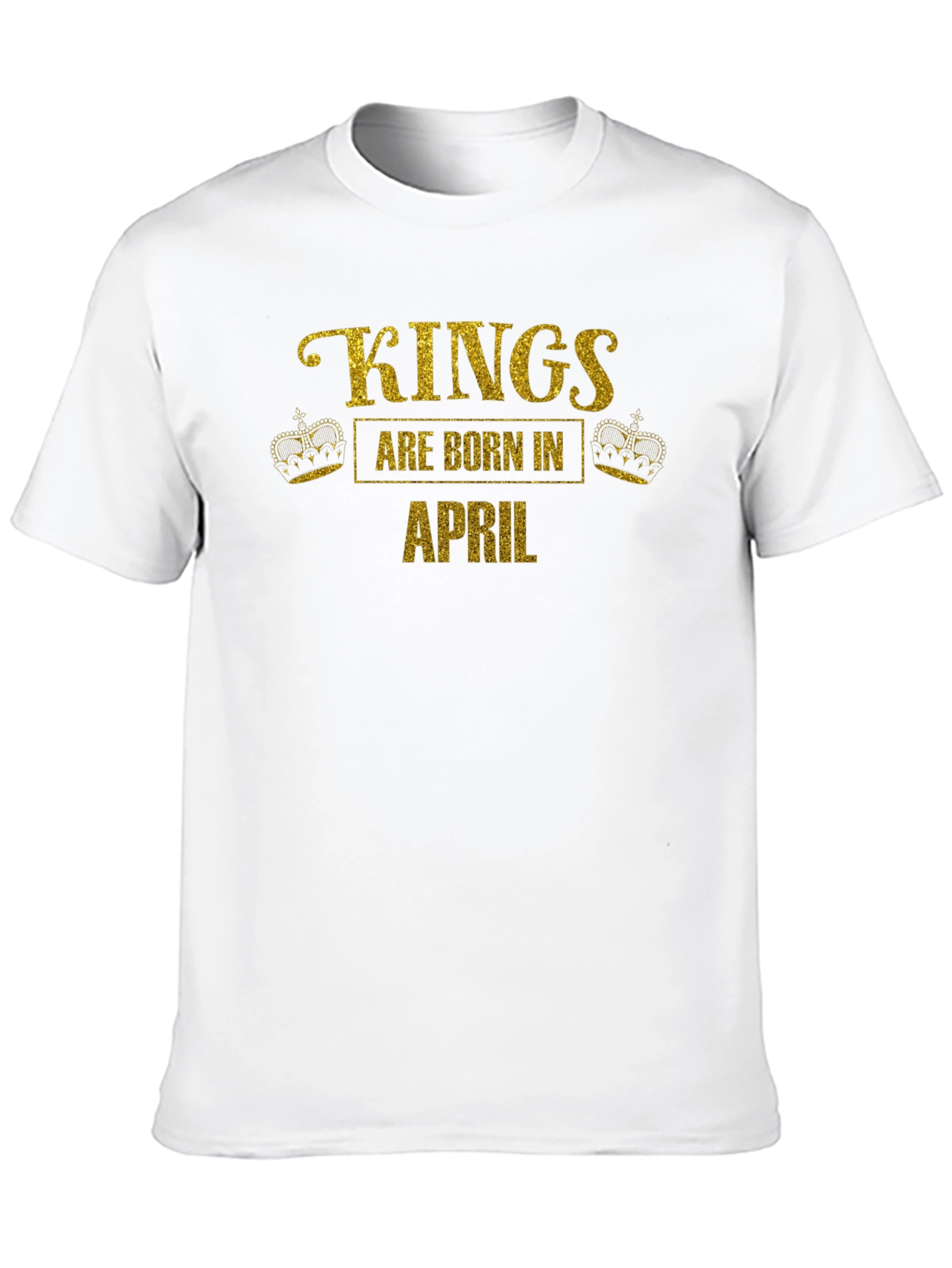 Kings Are Born In April Black T-Shirt