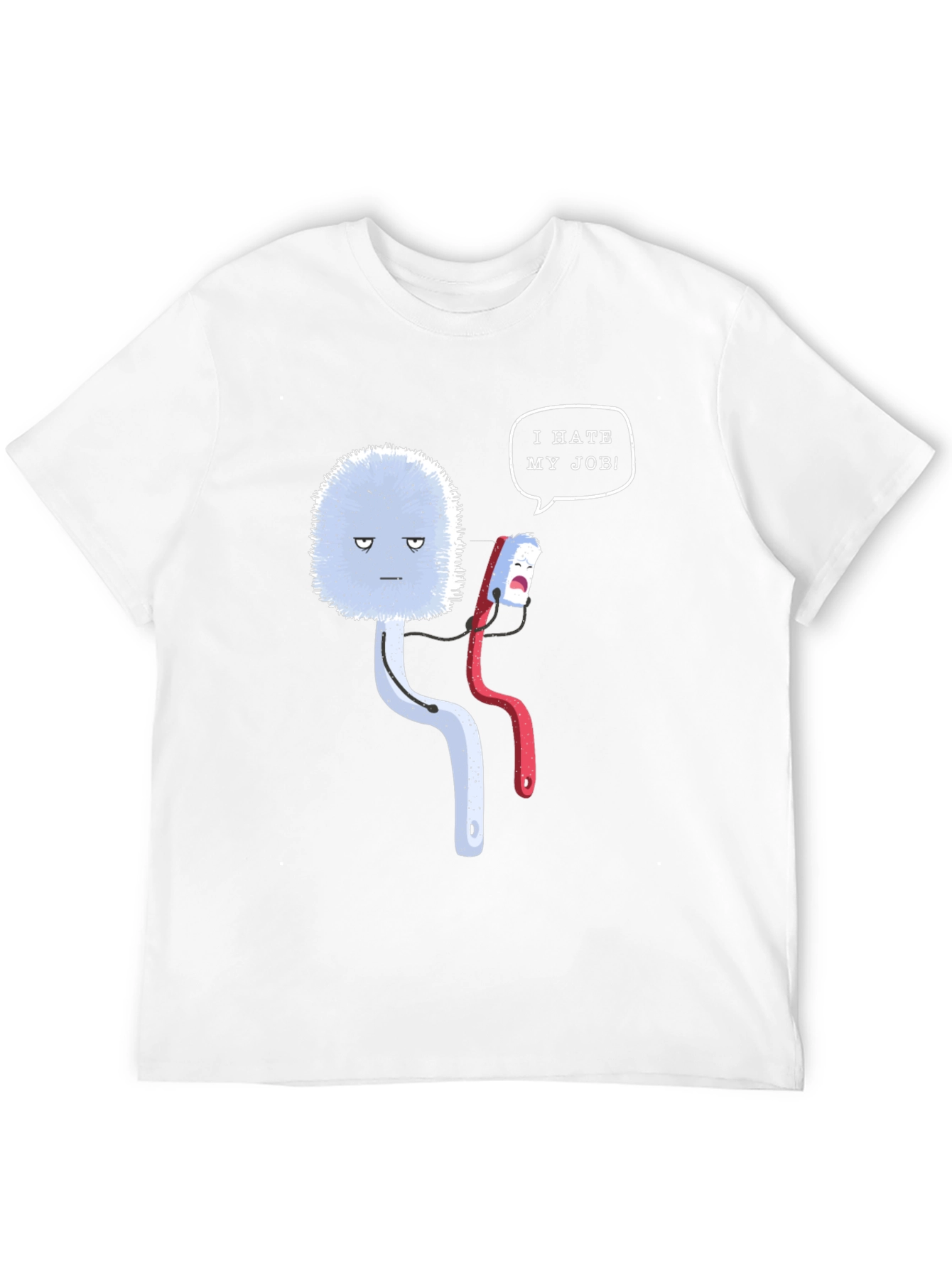 Funny I Hate My Job Toilet Brush Graphic Tee