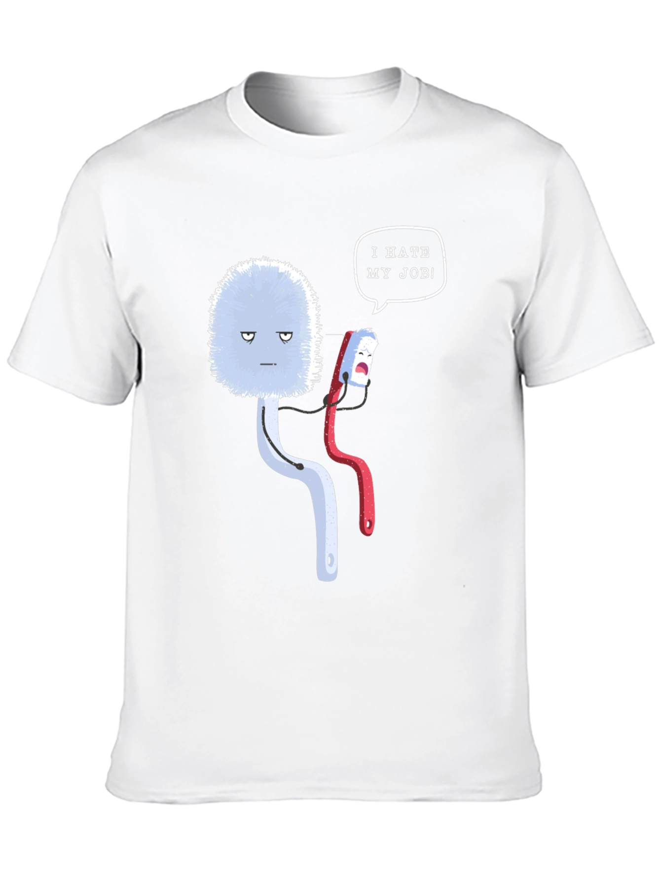 Funny I Hate My Job Toilet Brush Graphic Tee