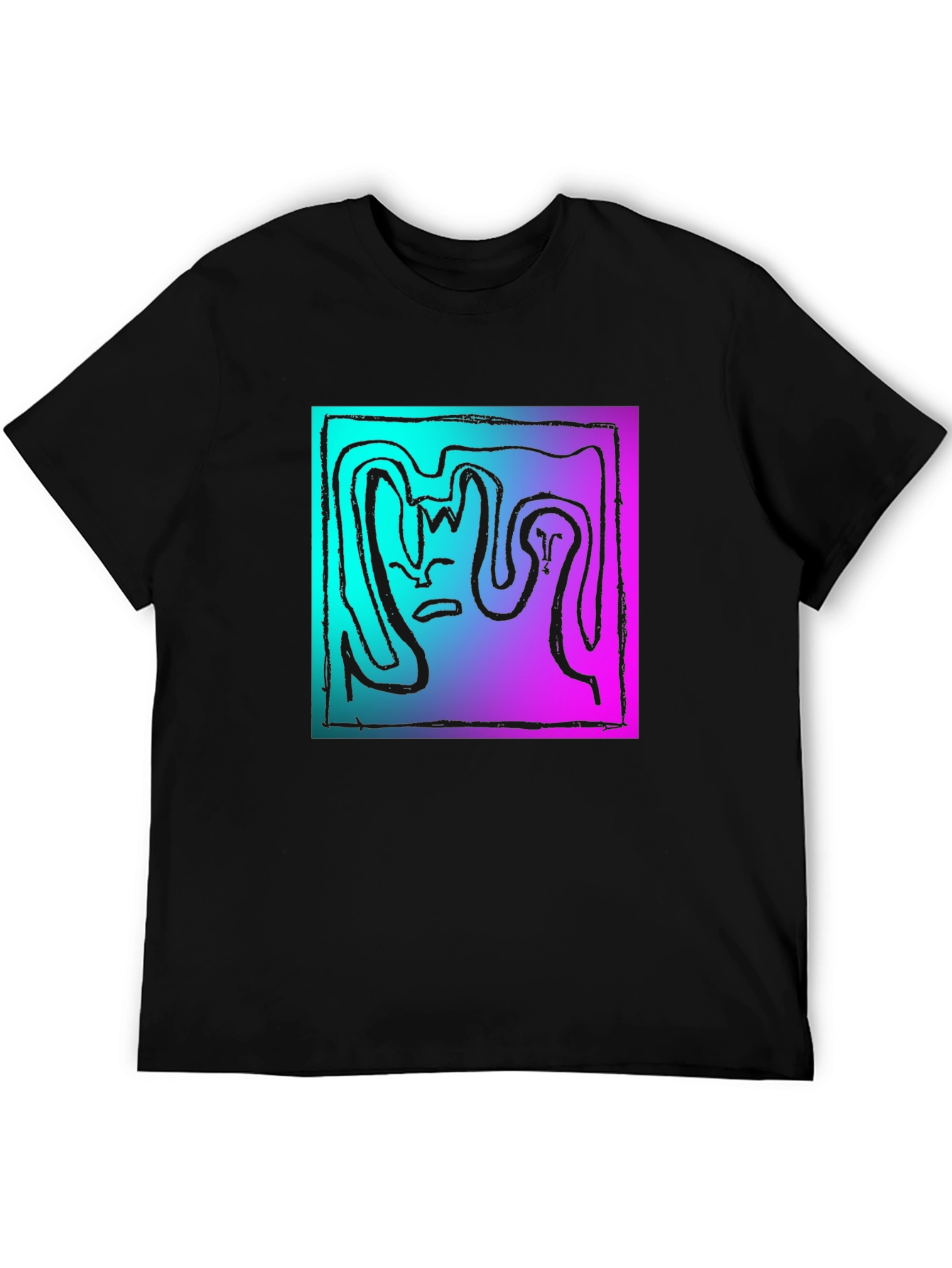 Abstract Graphic Tee - Gradient Art
