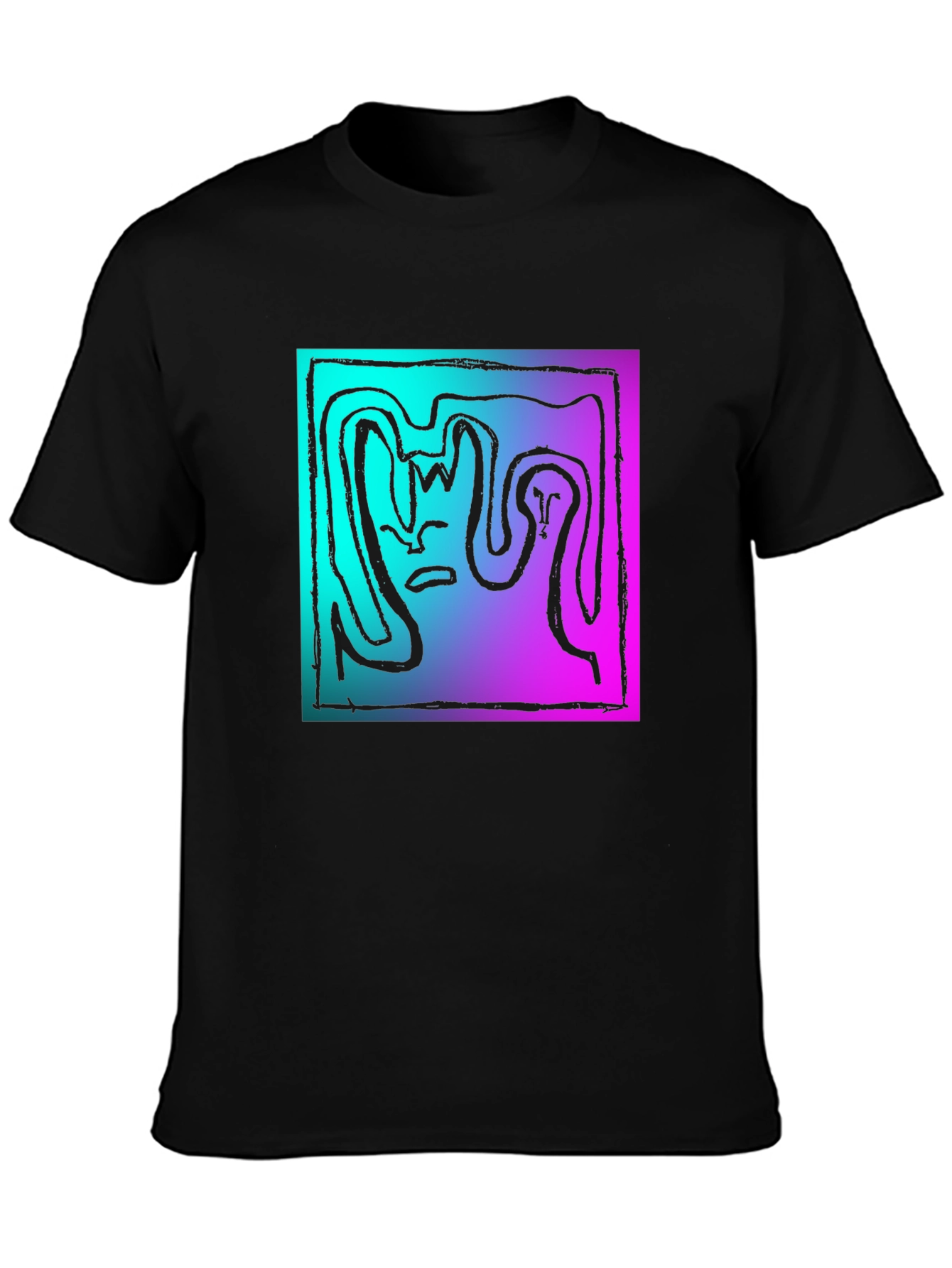 Abstract Graphic Tee - Gradient Art