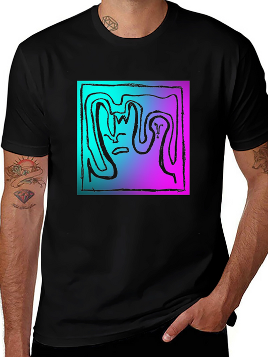 Abstract Graphic Tee - Gradient Art