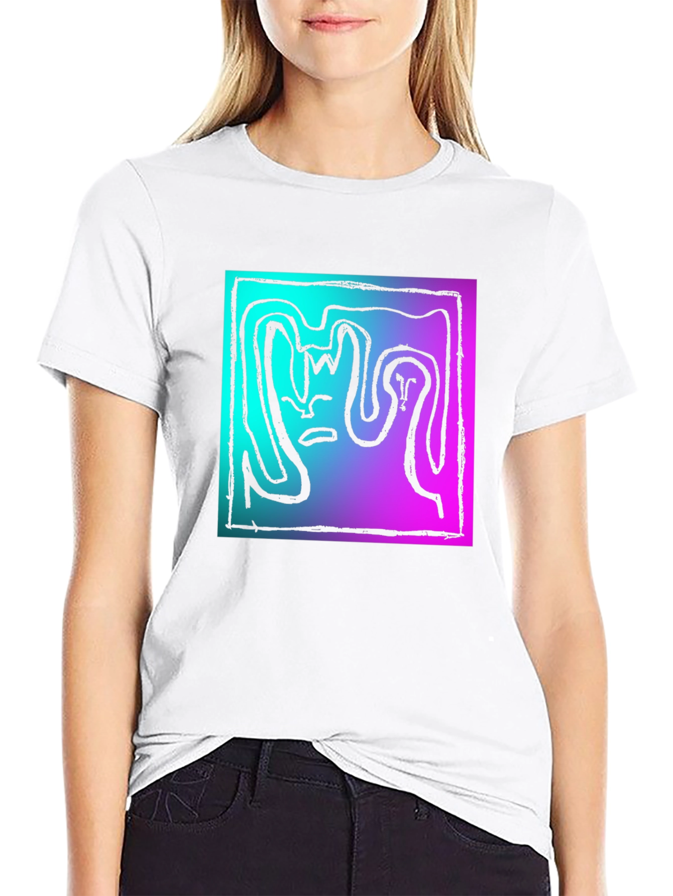 Abstract Graphic Tee - Gradient Art