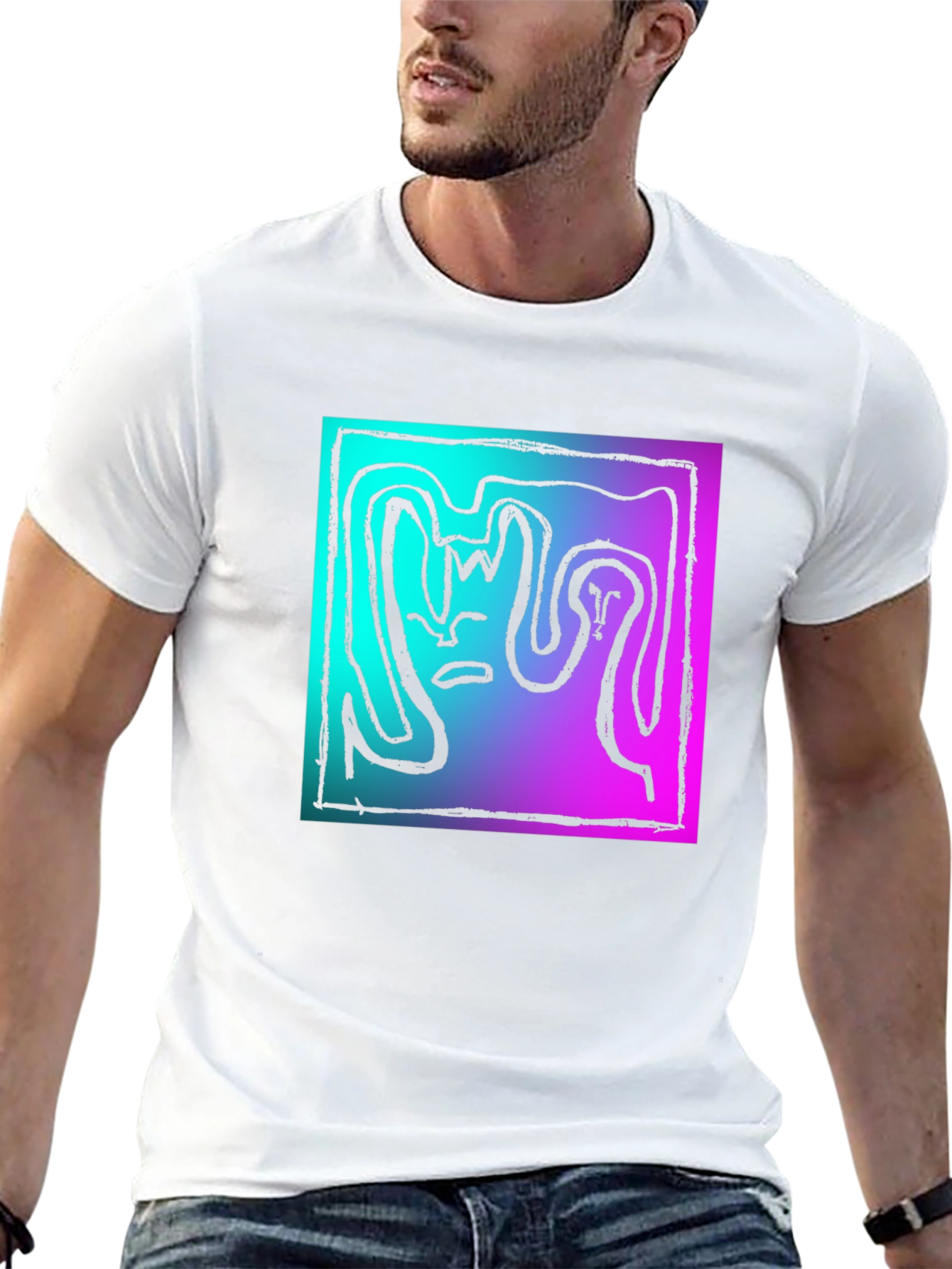 Abstract Graphic Tee - Gradient Art