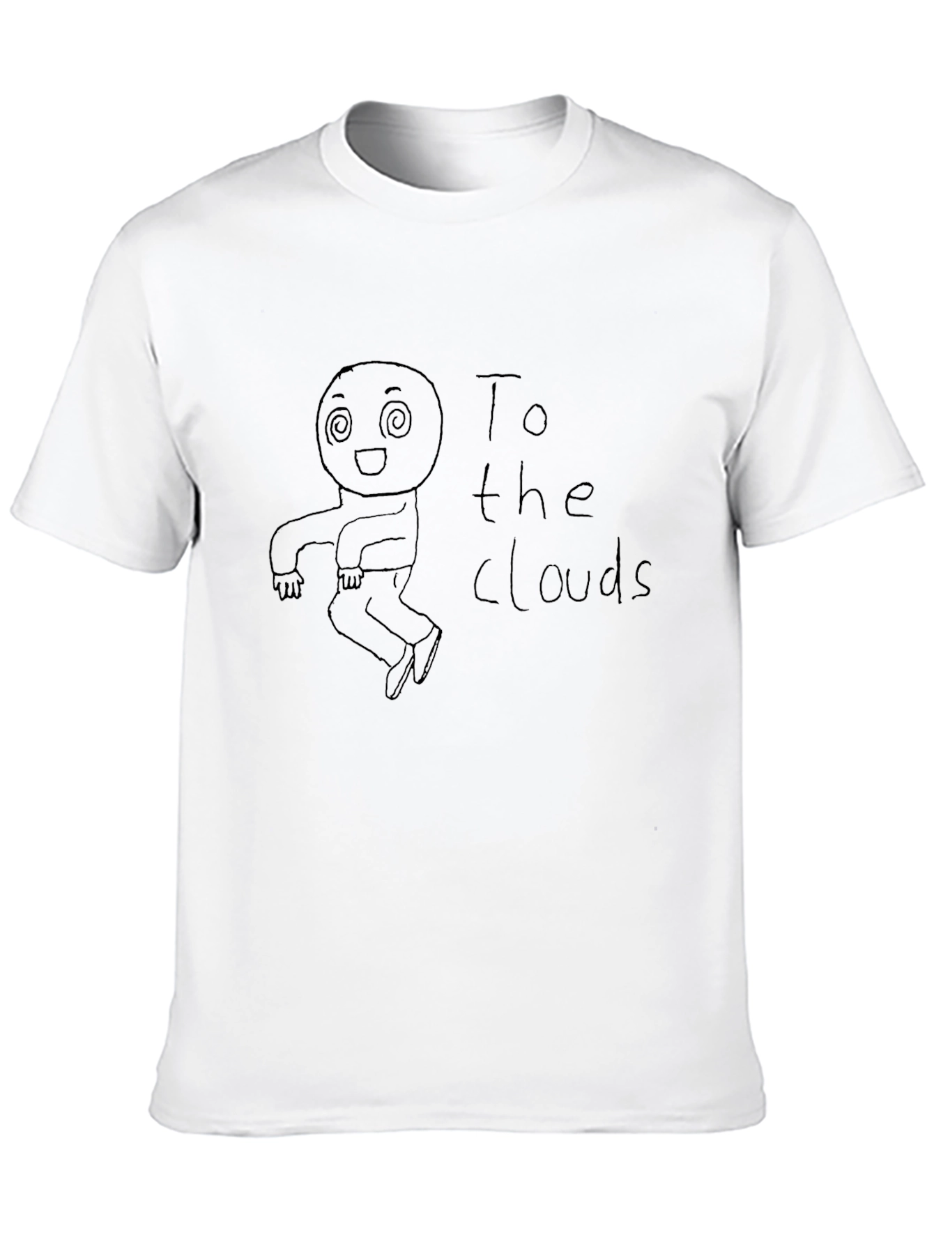 Whimsical To The Clouds Graphic Tee - Black