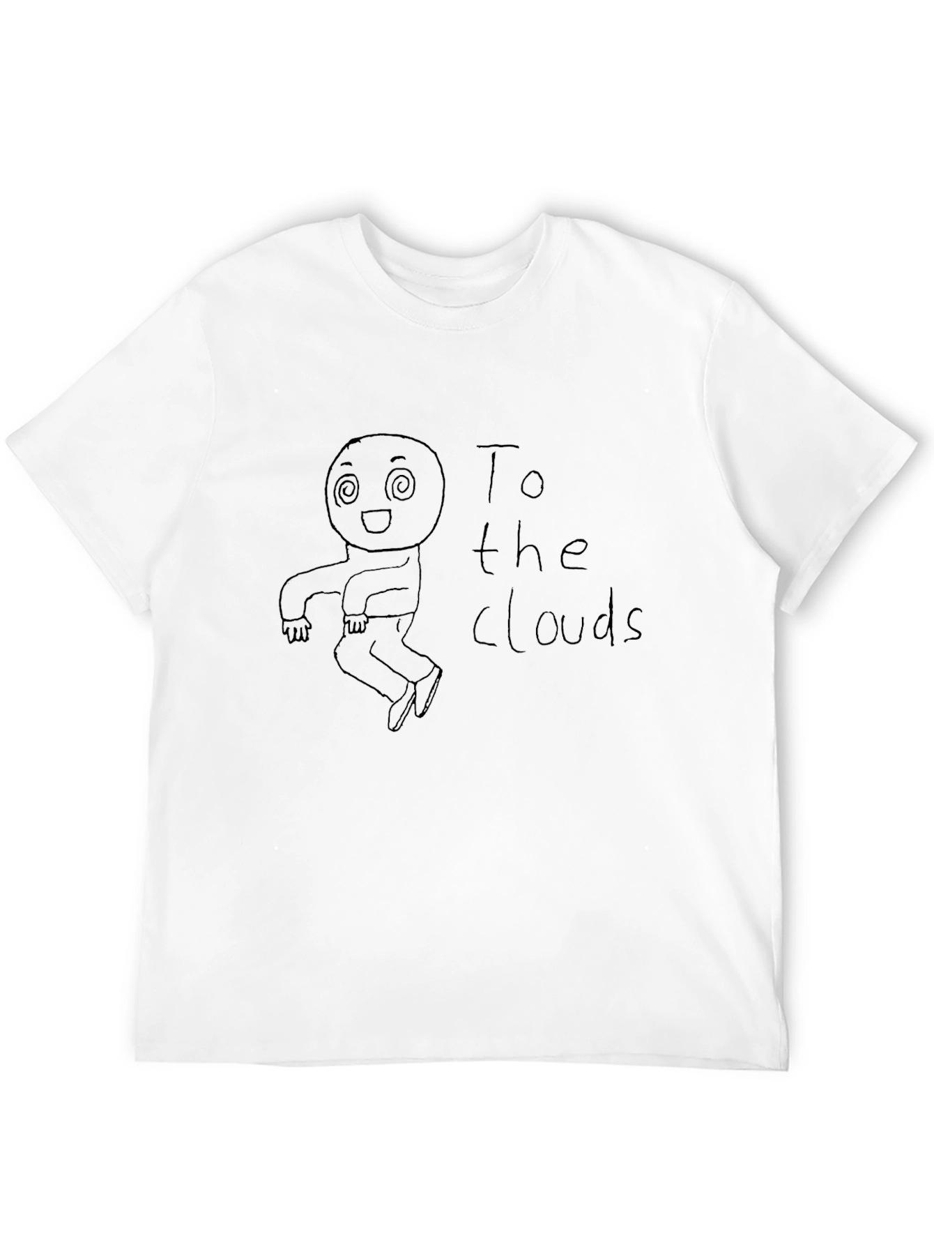 Whimsical To The Clouds Graphic Tee - Black