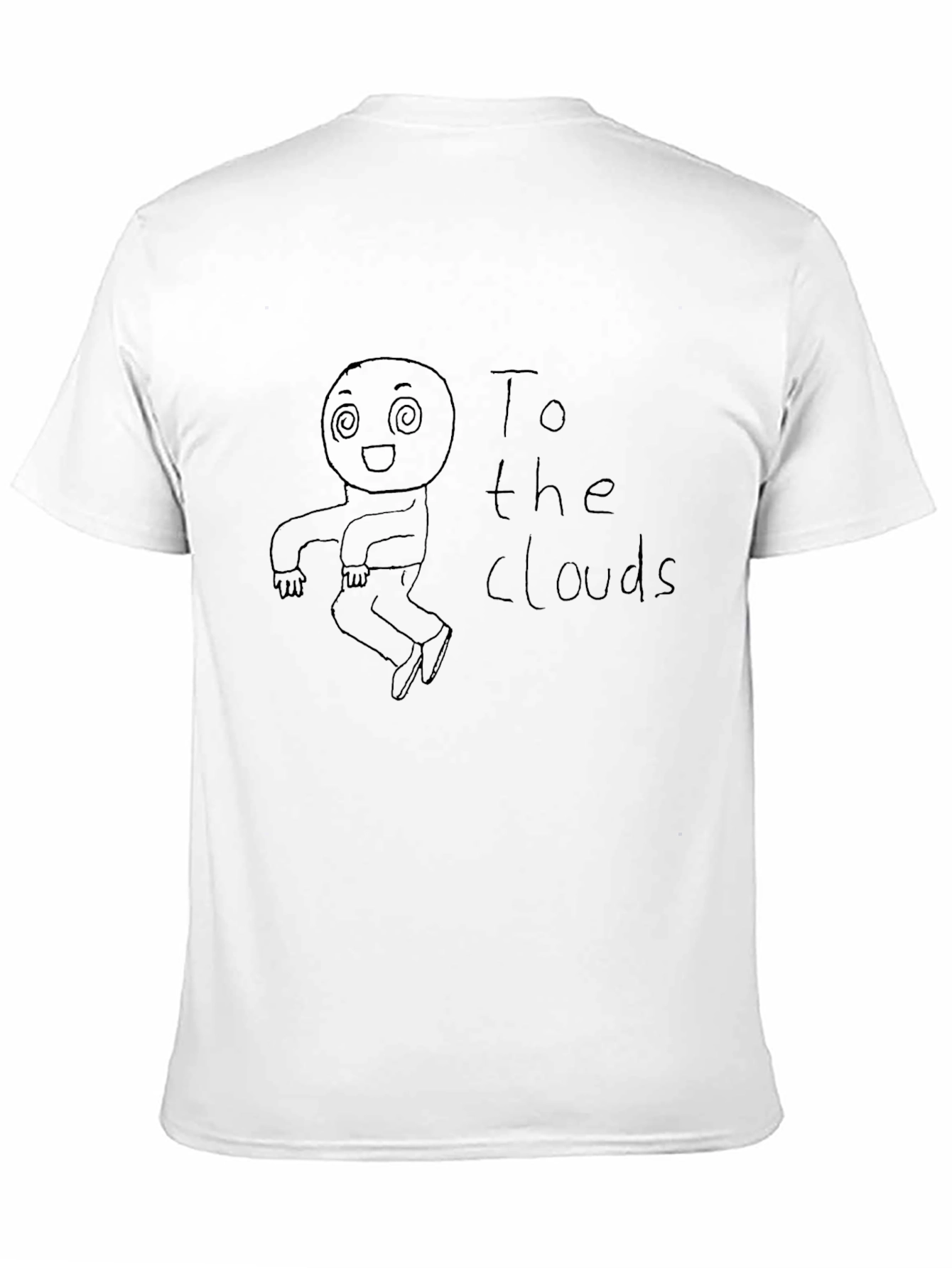 Whimsical To The Clouds Graphic Tee - Black