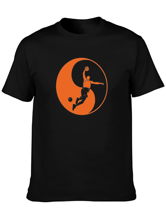 Yin Yang Basketball Graphic Tee - Stylish & Comfortable