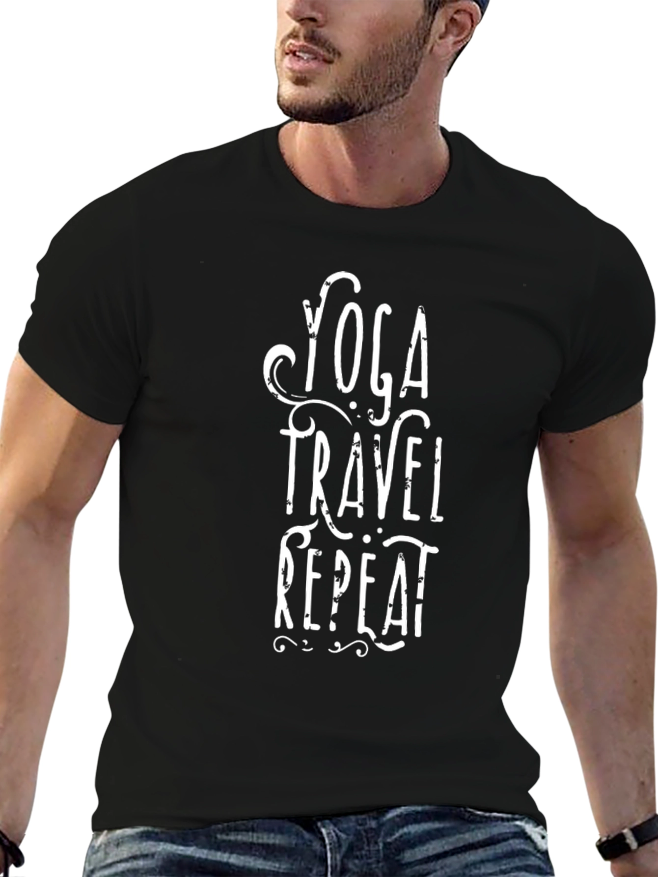 Yoga Travel Repeat Graphic T-Shirt