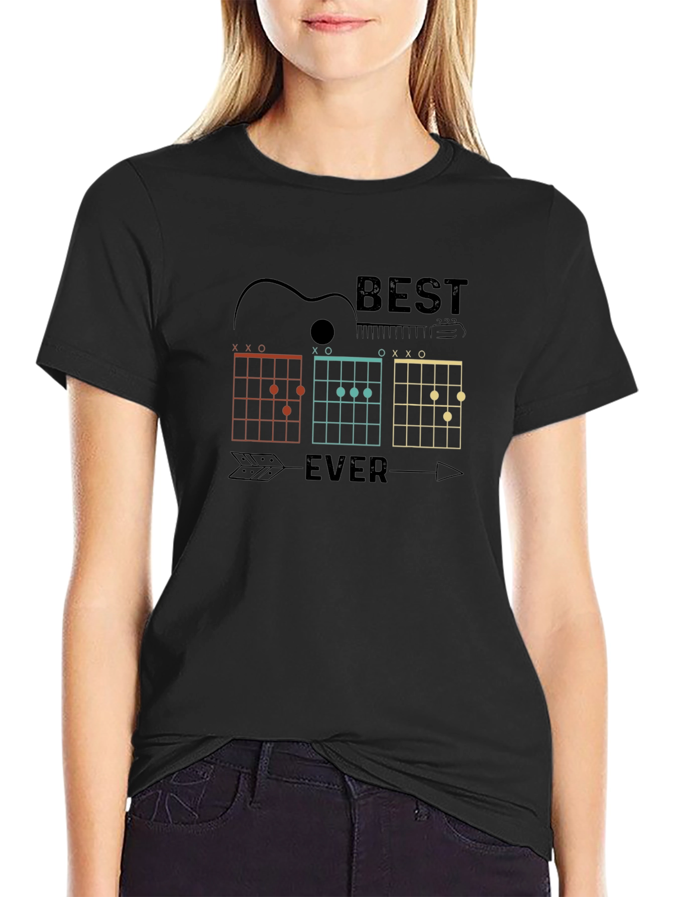 Best Guitar Chords Ever T-Shirt - Black