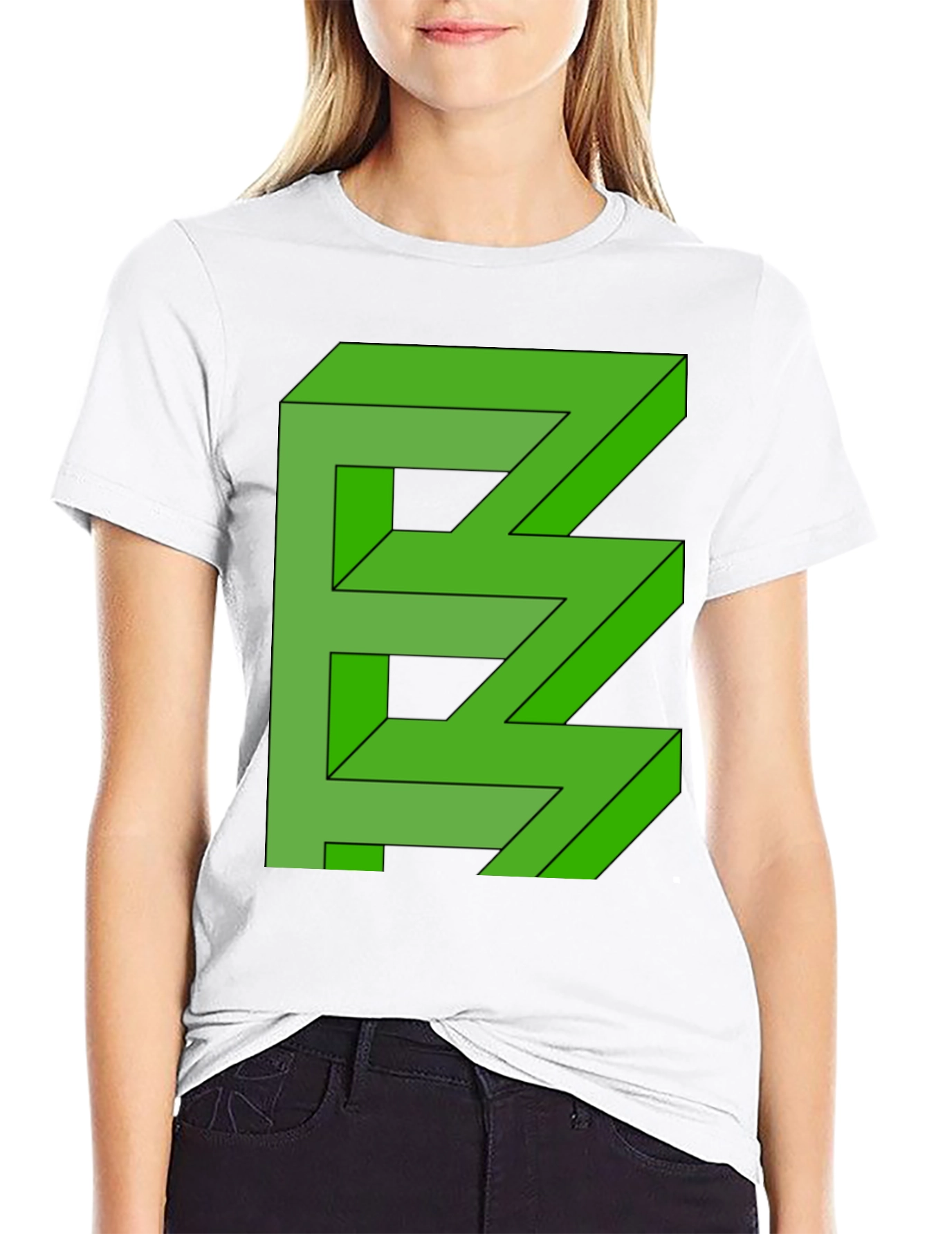 Optical Illusion Graphic Tee - Stylish Mens Black T-Shirt