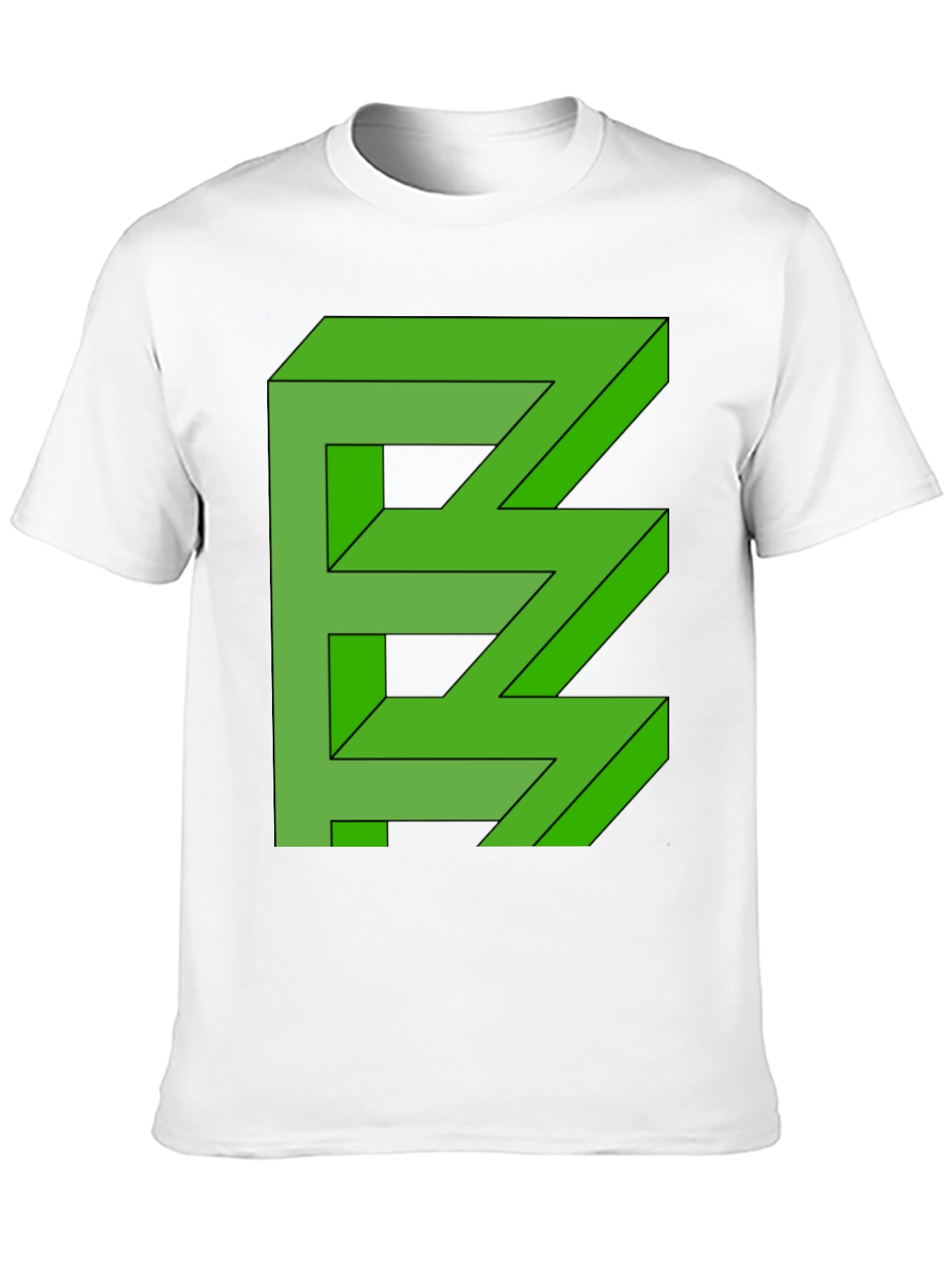 Optical Illusion Graphic Tee - Stylish Mens Black T-Shirt