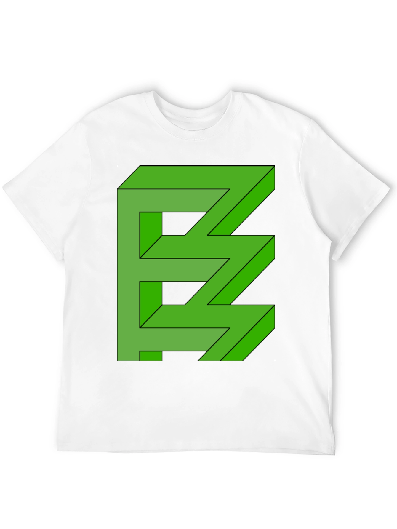 Optical Illusion Graphic Tee - Stylish Mens Black T-Shirt
