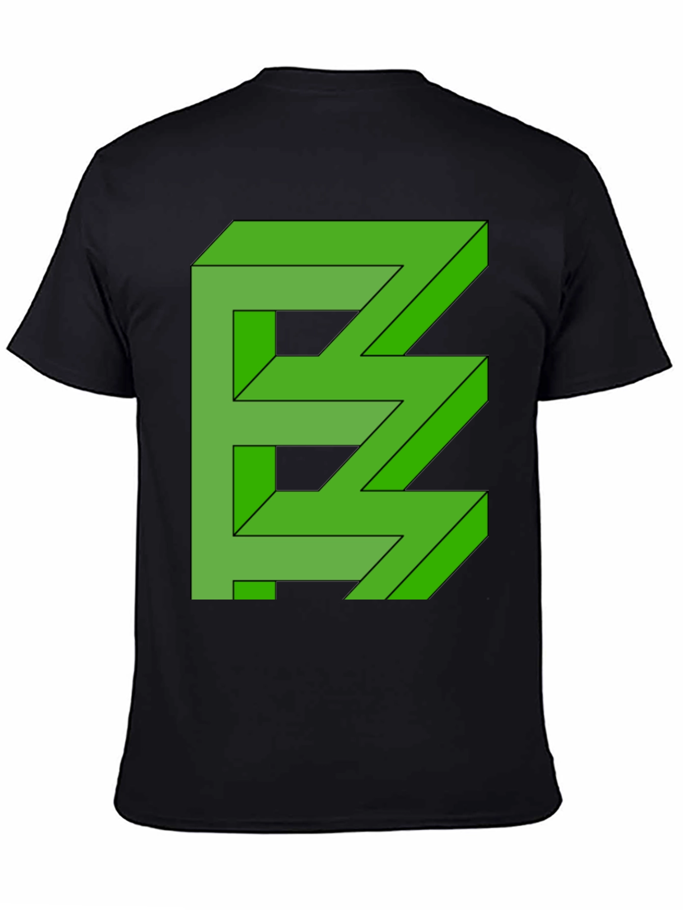 Optical Illusion Graphic Tee - Stylish Mens Black T-Shirt