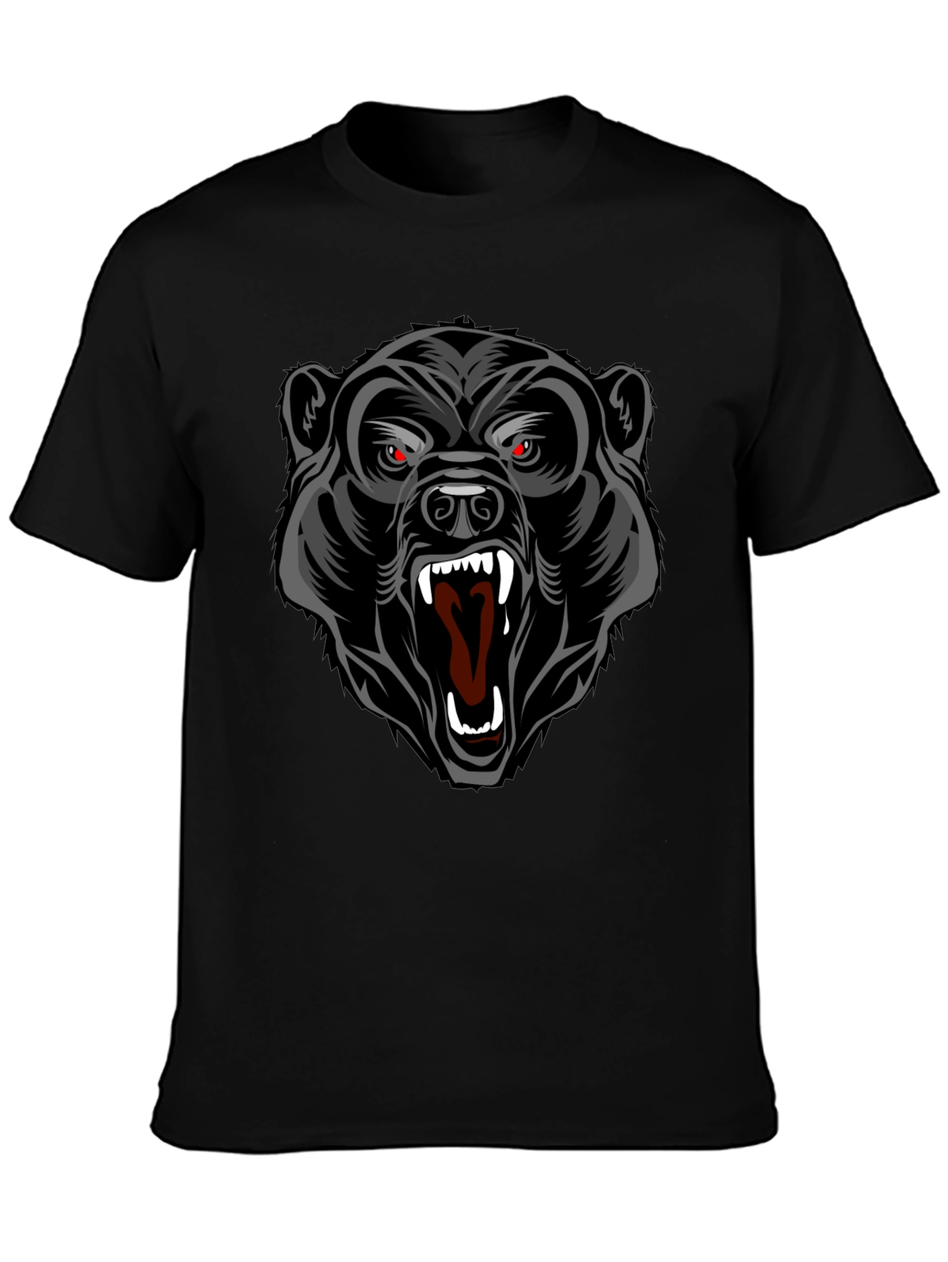 Black Bear Graphic T-Shirt - Bold Animal Print