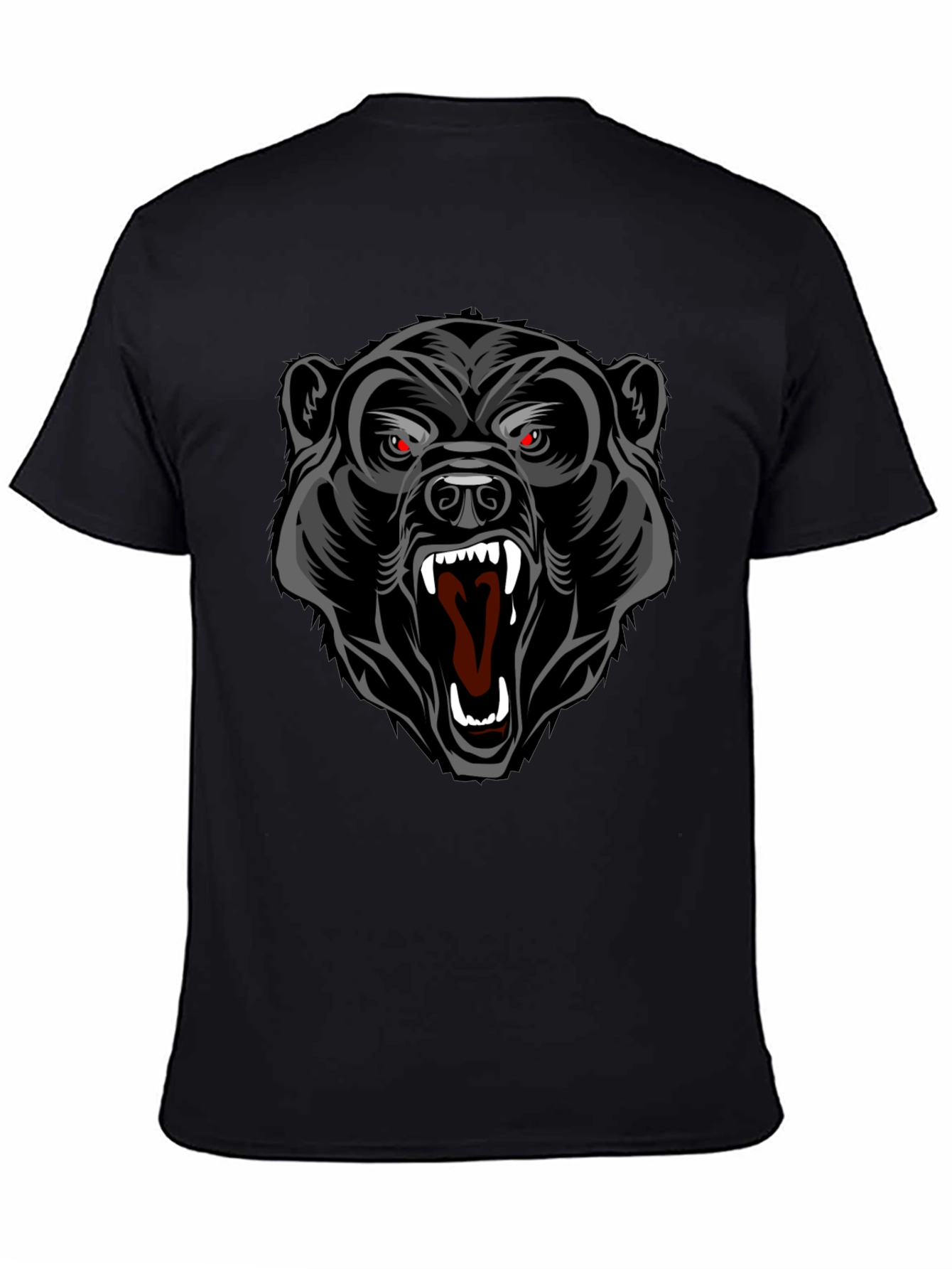 Black Bear Graphic T-Shirt - Bold Animal Print