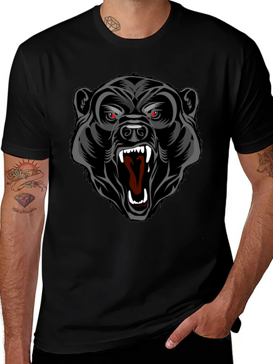 Black Bear Graphic T-Shirt - Bold Animal Print