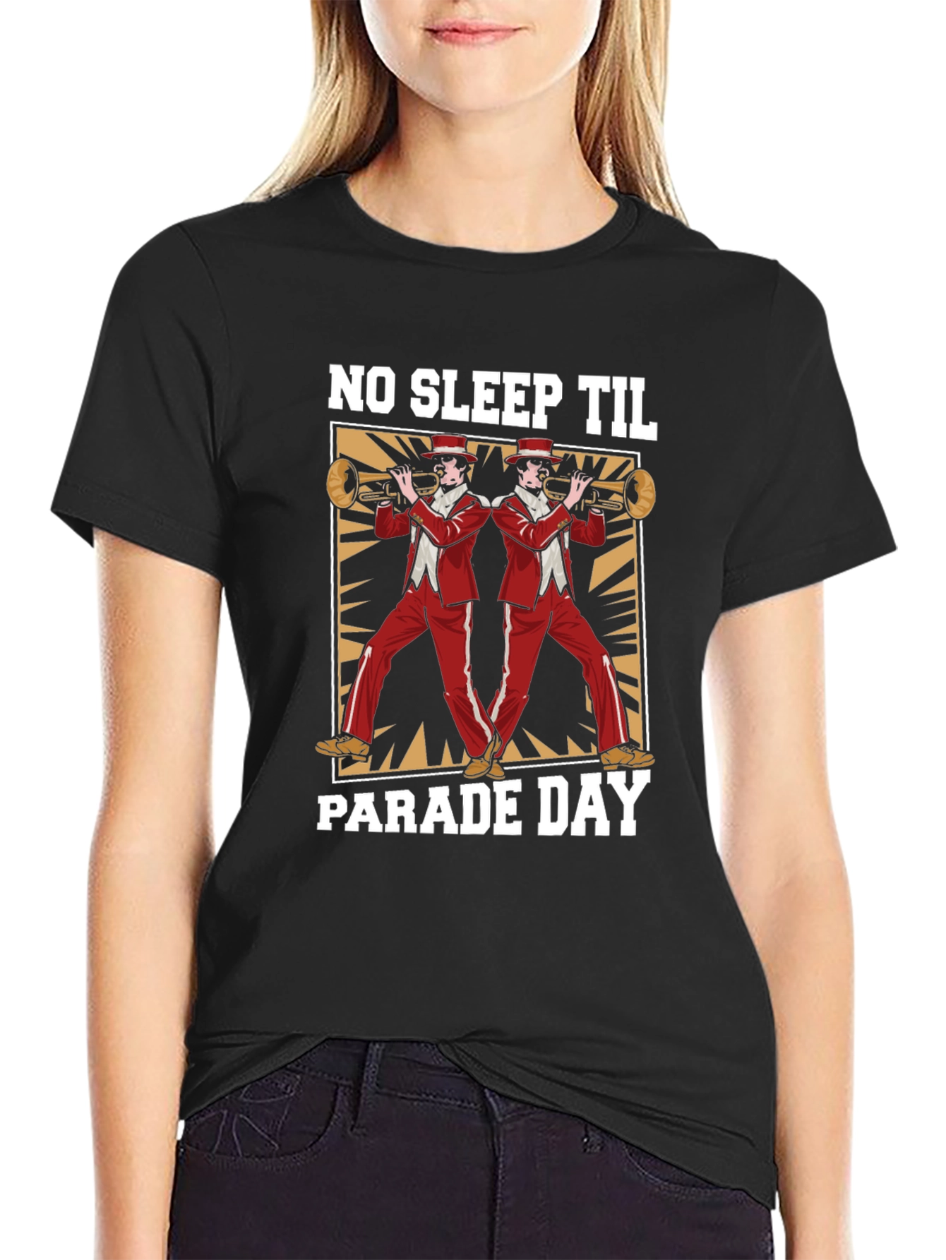 No Sleep Til Parade Day T-Shirt - Black