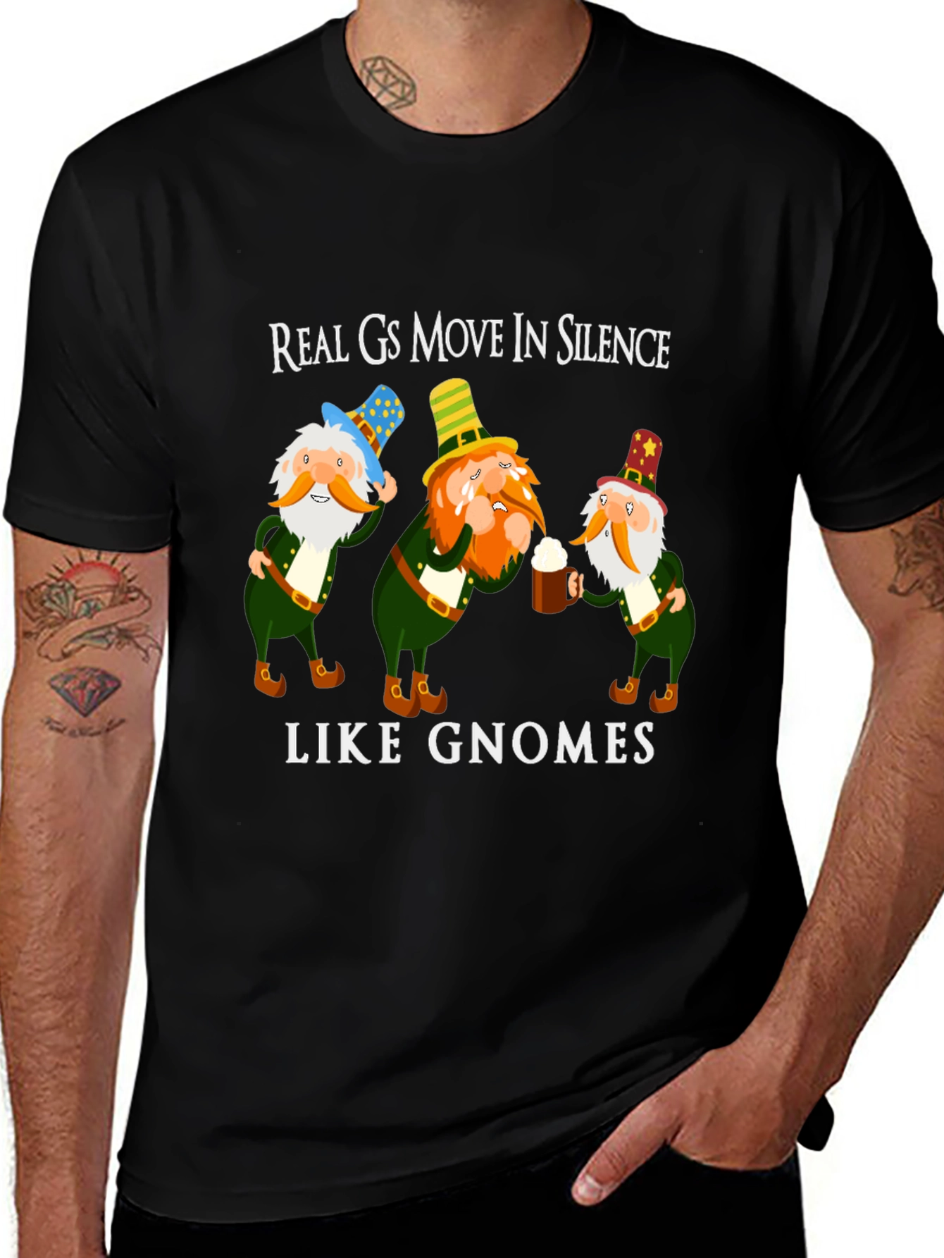 Real Gs Move In Silence Like Gnomes Funny T-Shirt