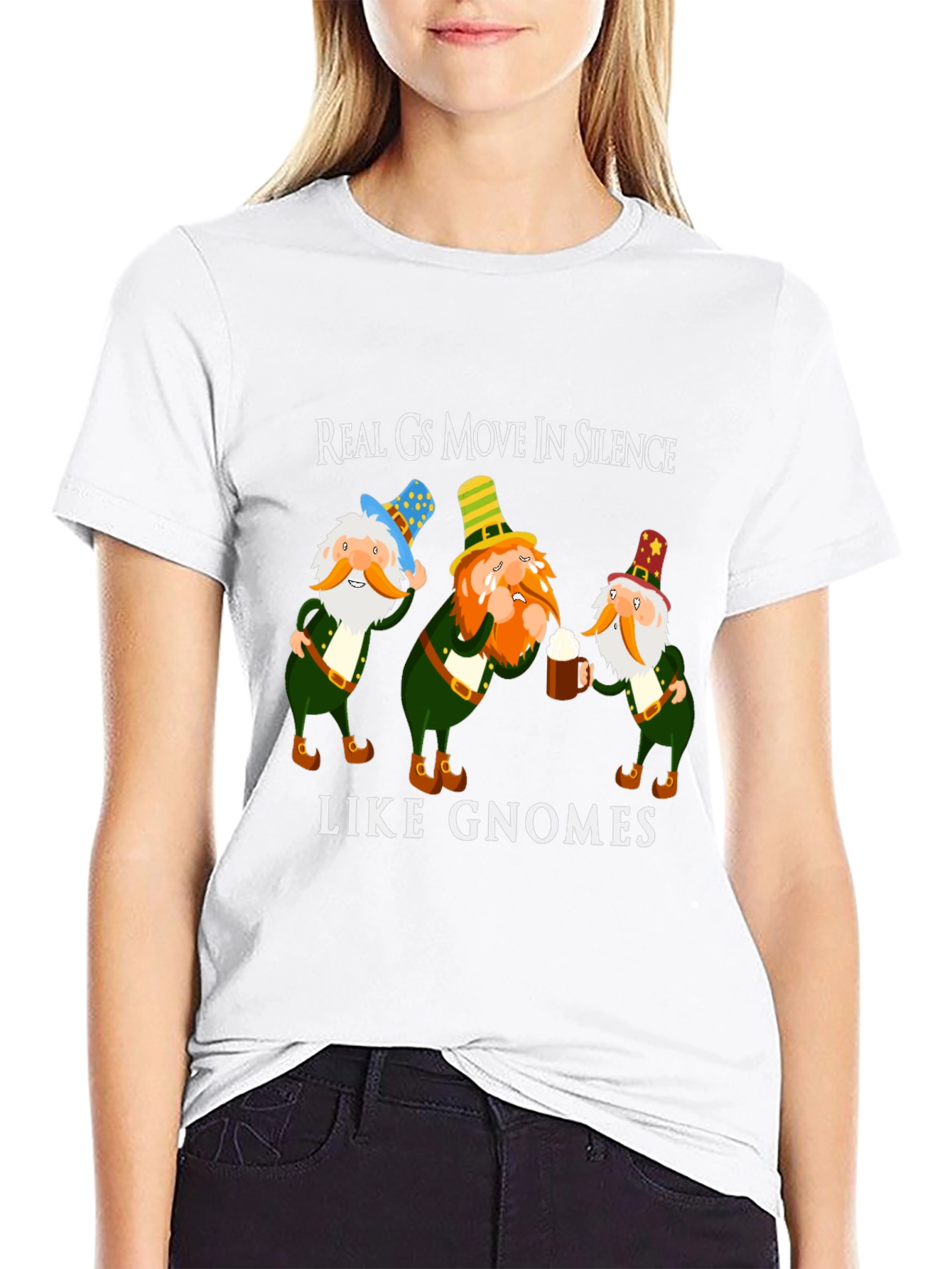 Real Gs Move In Silence Like Gnomes Funny T-Shirt