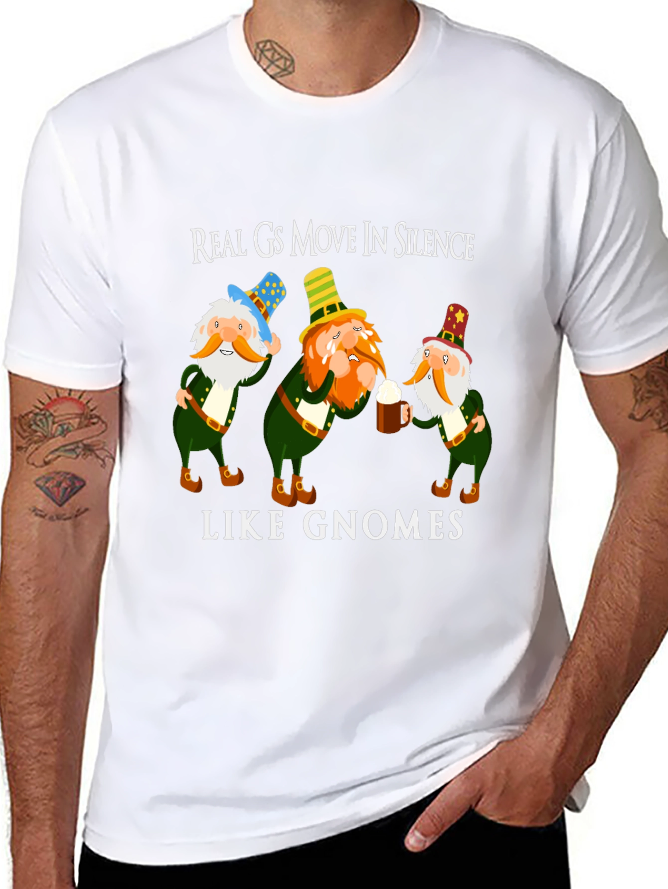 Real Gs Move In Silence Like Gnomes Funny T-Shirt