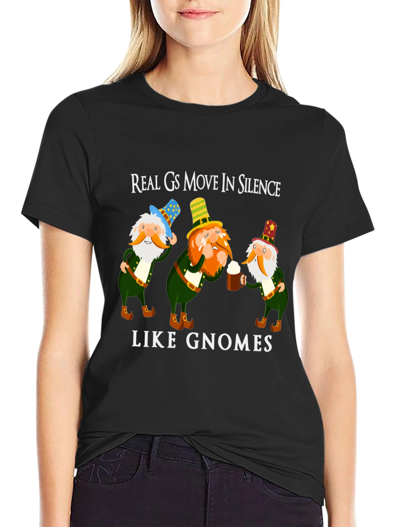 Real Gs Move In Silence Like Gnomes Funny T-Shirt