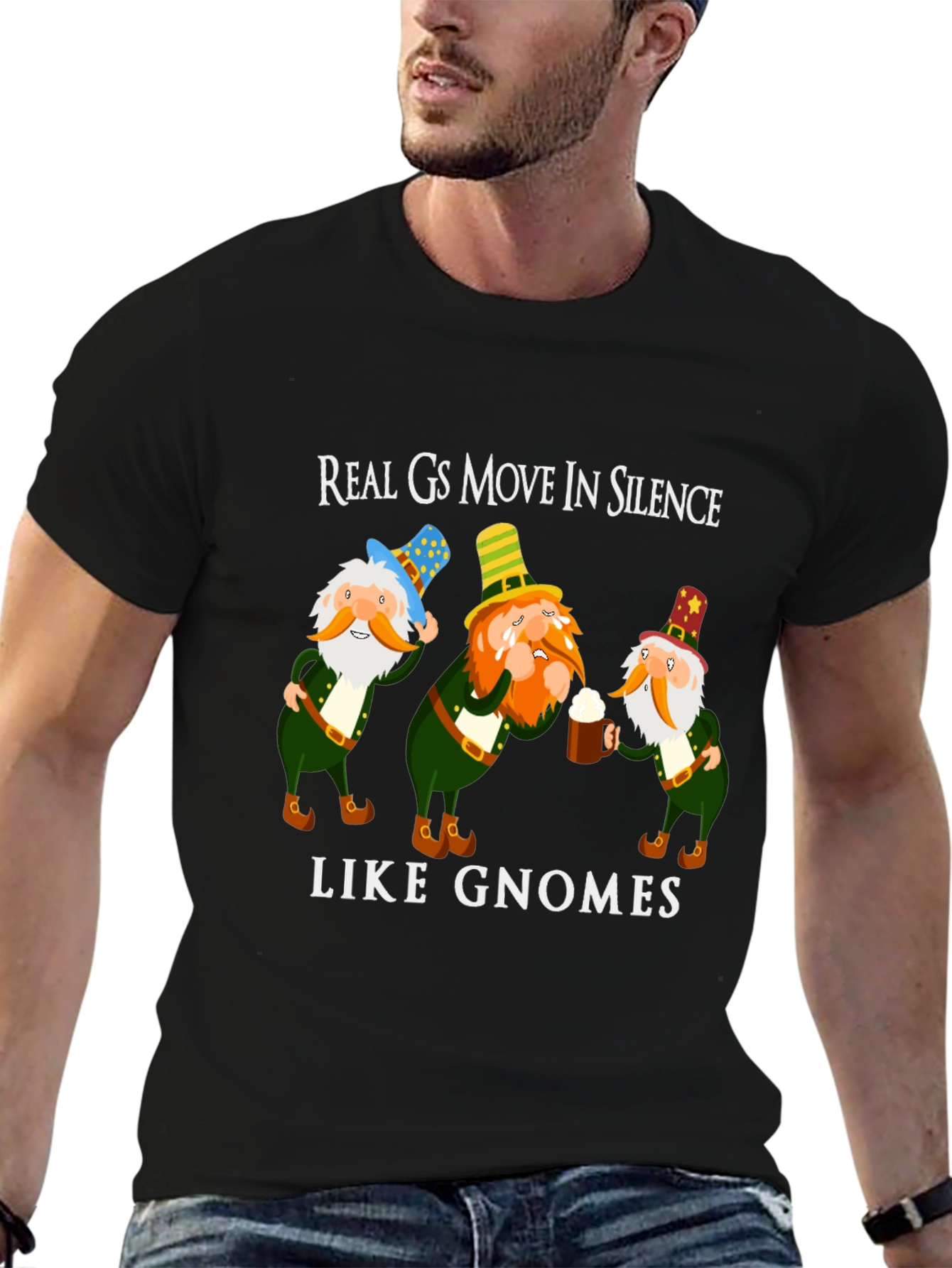 Real Gs Move In Silence Like Gnomes Funny T-Shirt
