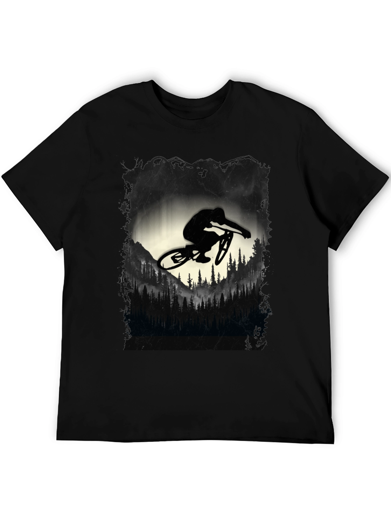 Mountain Biker Graphic Tee - Black