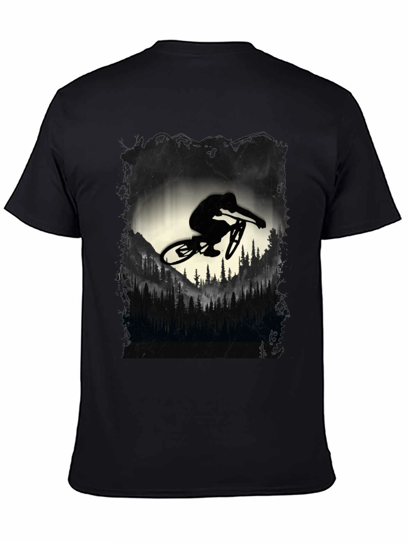 Mountain Biker Graphic Tee - Black