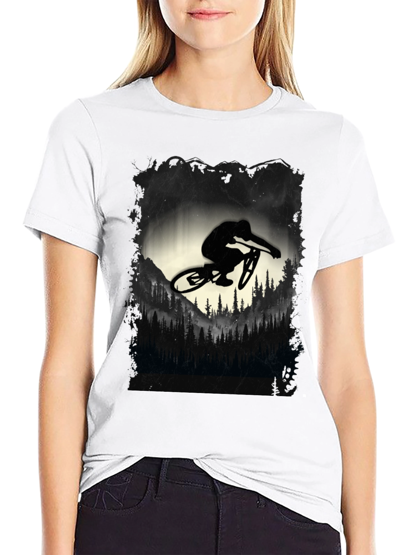 Mountain Biker Graphic Tee - Black