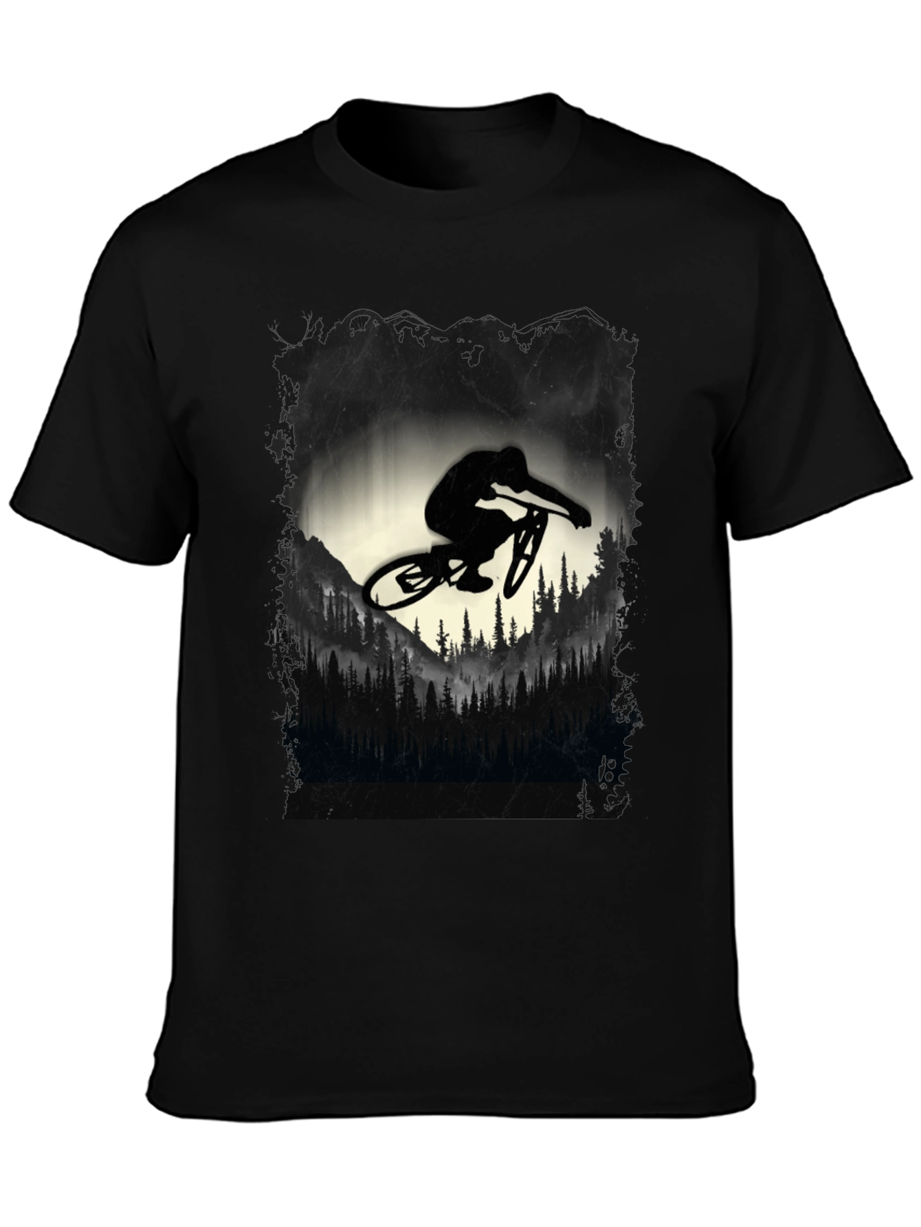 Mountain Biker Graphic Tee - Black