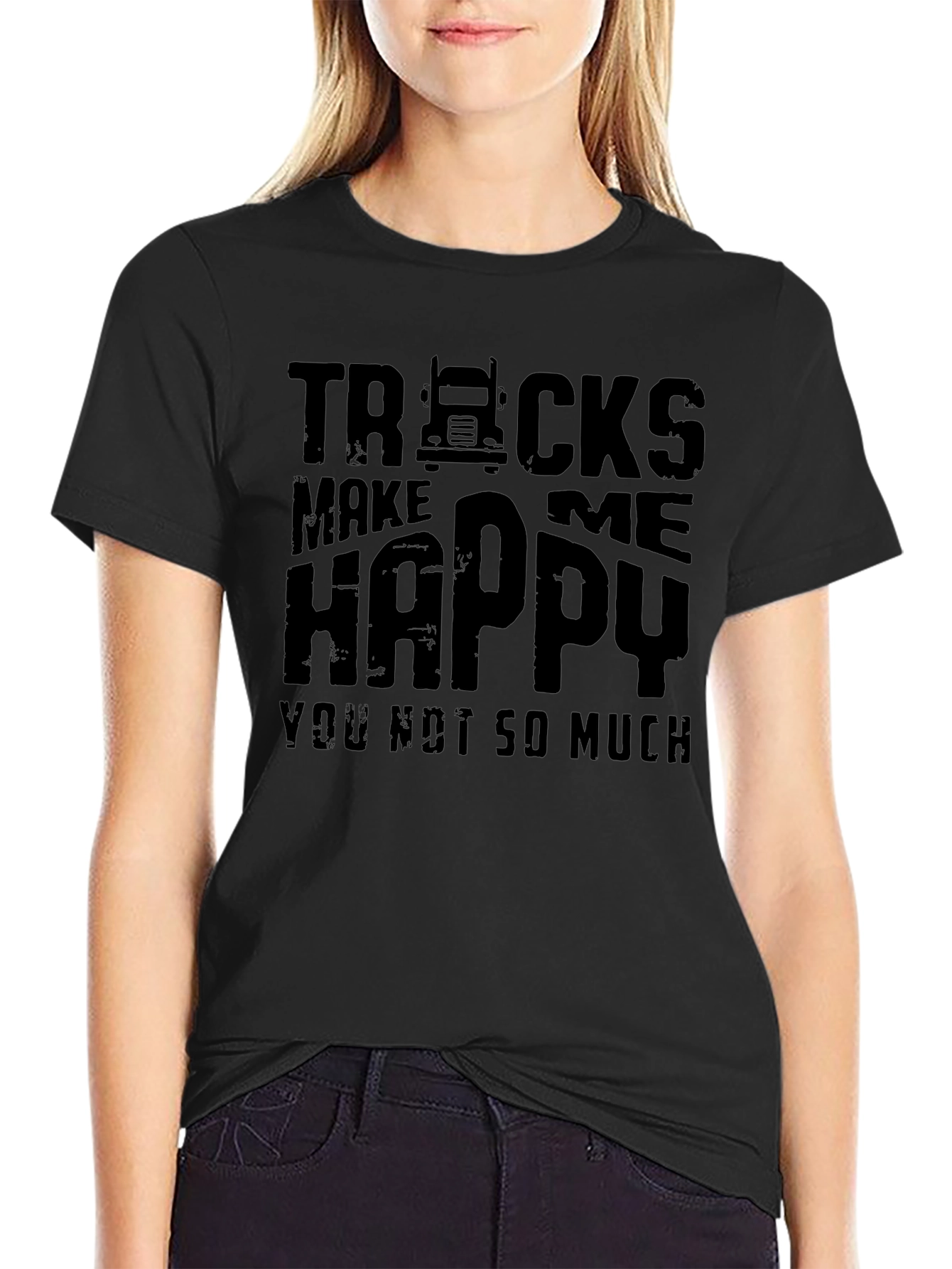 Trucks Make Me Happy Graphic Tee